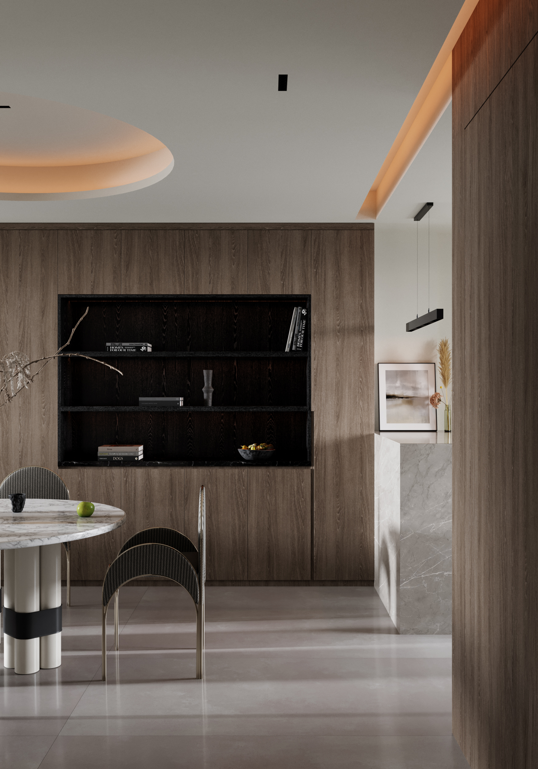 简约复式空间效果图-9