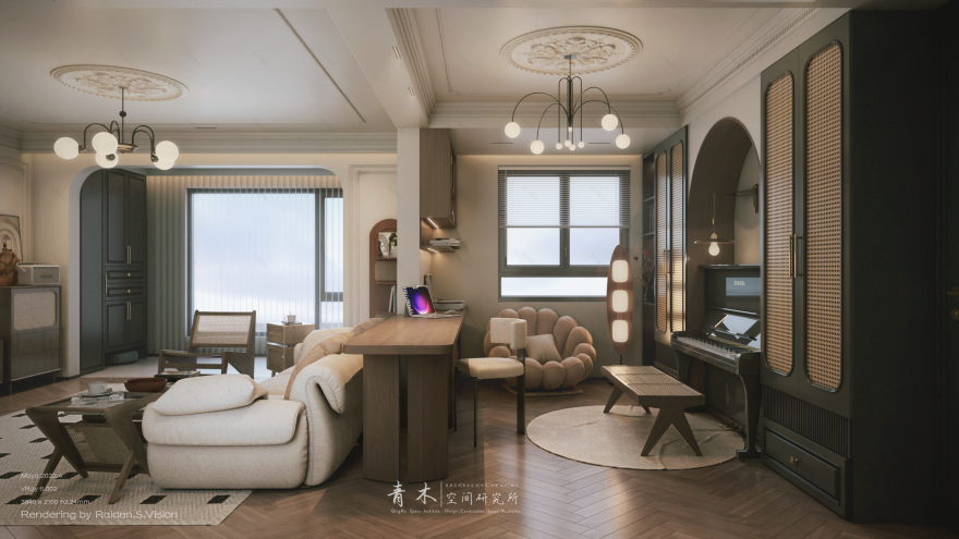 法式复古家居空间设计丨中国阜阳丨青木空间研究所-34