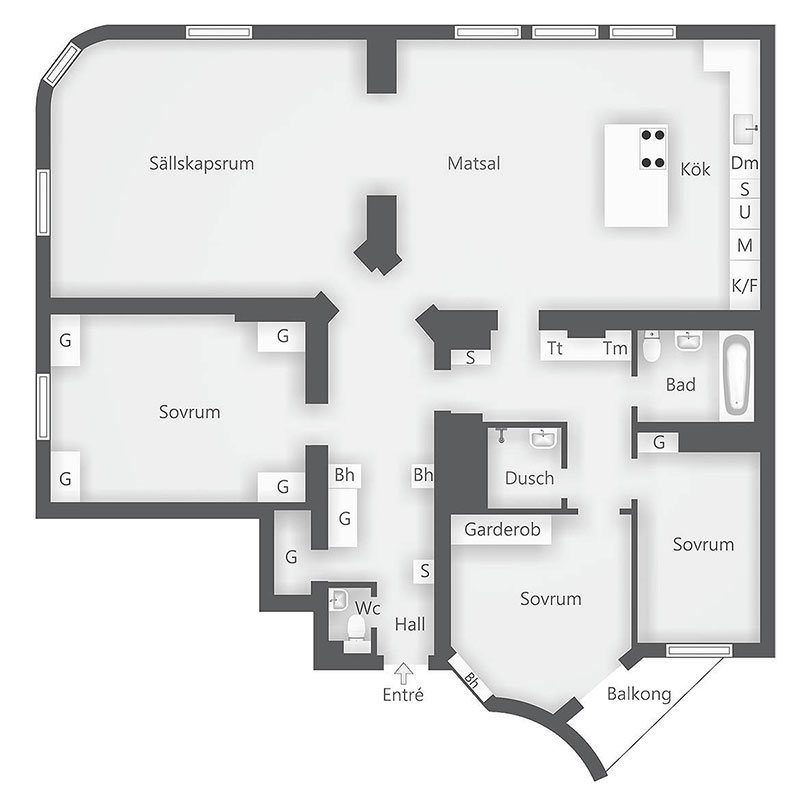 斯德哥尔摩阳光宽敞公寓，古董建筑中的温馨黄褐色空间-19