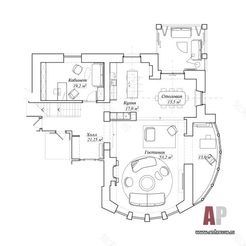 新莫斯科市特罗伊茨克两层住宅重建丨俄罗斯莫斯科丨阿纳斯塔西娅·斯滕贝格-51