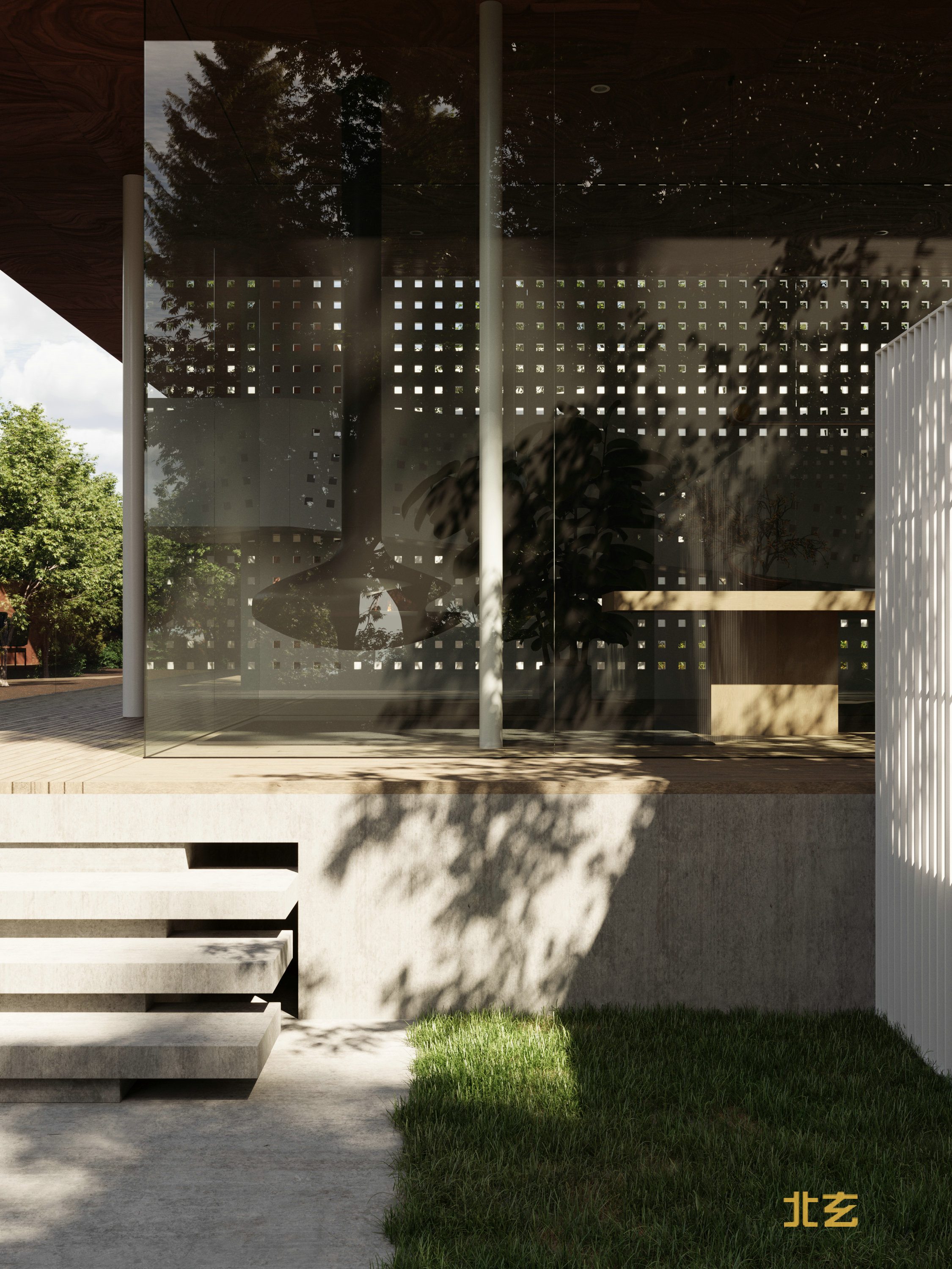 上海北玄/北玄教育/室内外别墅渲染-12