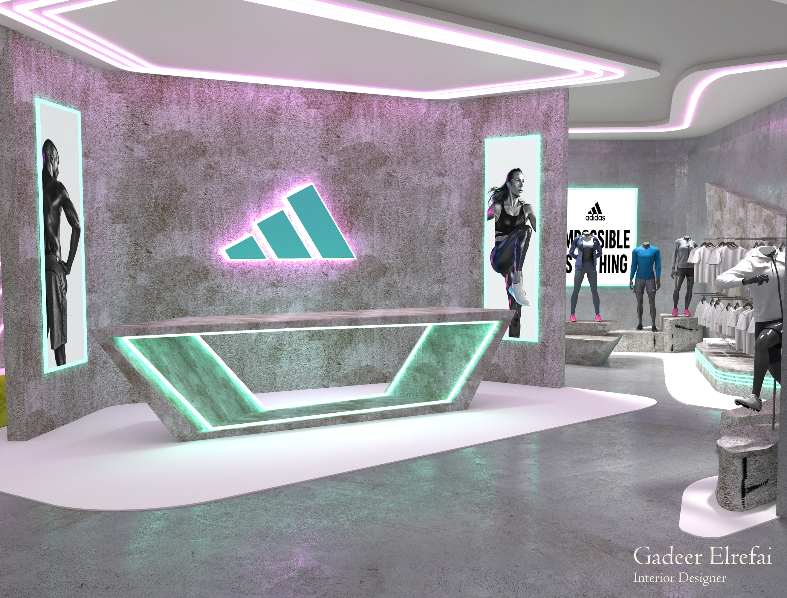 Adidas 未来主义门店设计-6