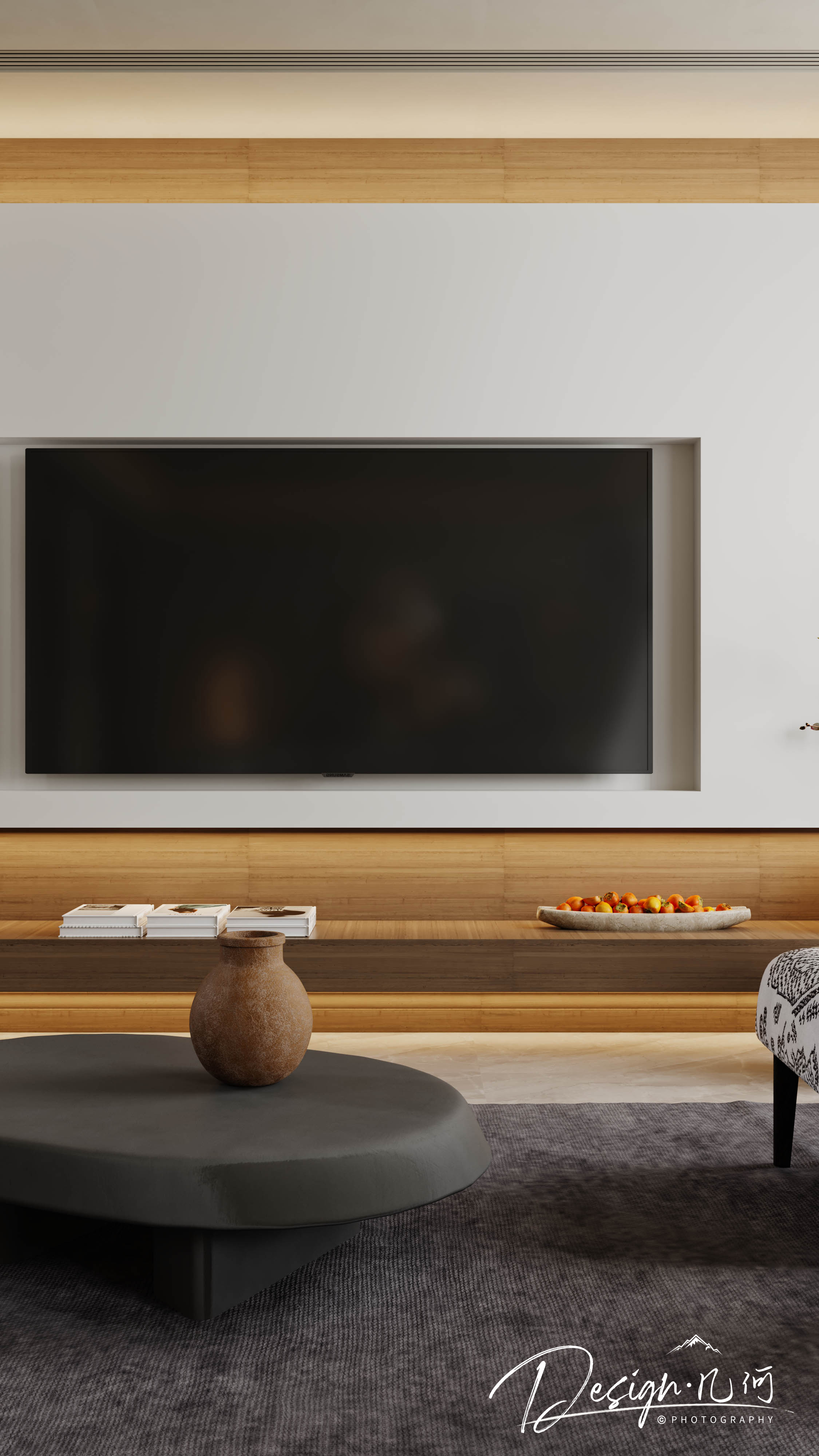 几何空间视觉表现 | 国建红郡中古风客餐厅-2