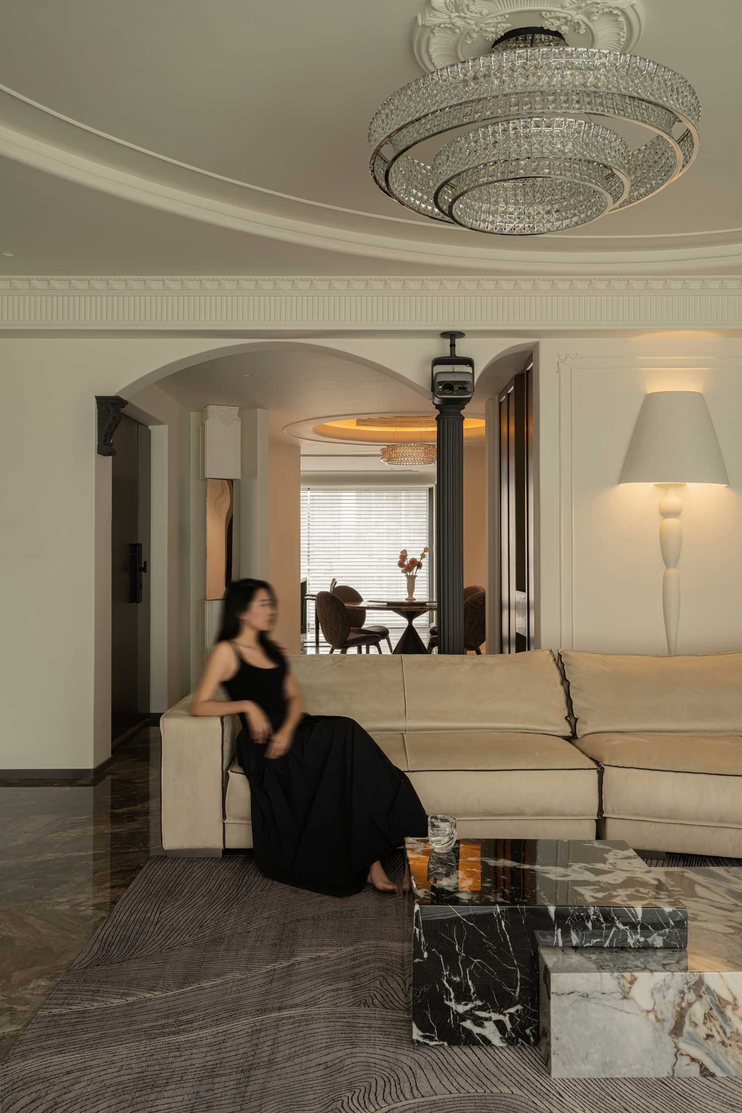 《栖羽》240㎡现代法式丨宏福樘设计-4