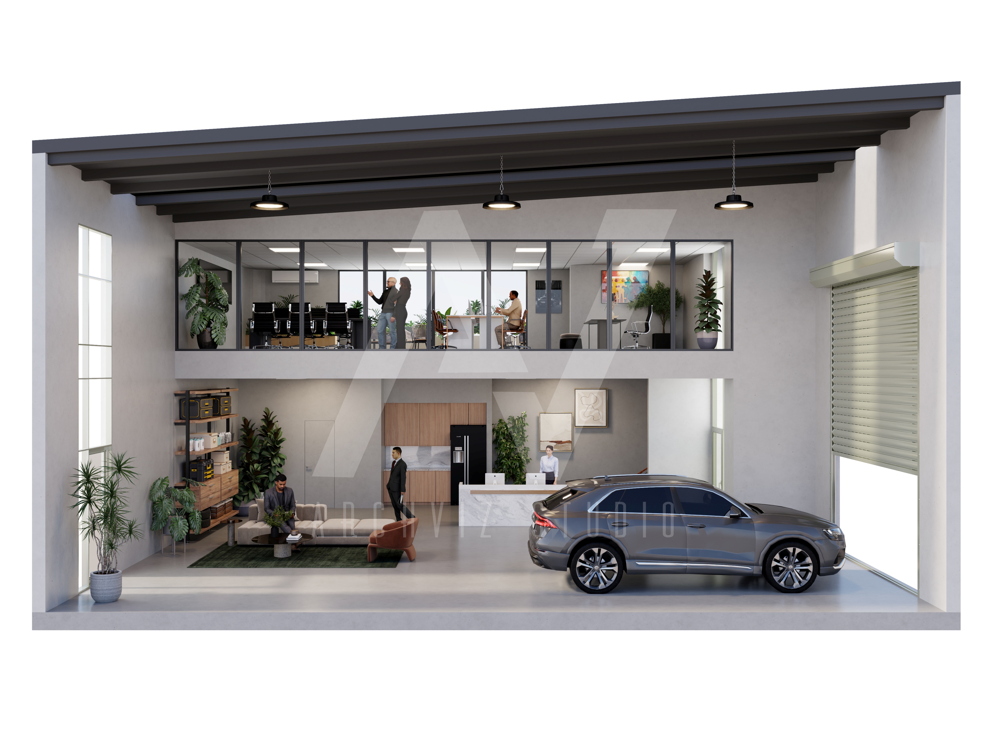 Industrial Complex | 3D Sectional Plans-9