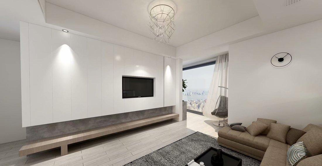 温江千禧河畔后现代家居设计,简约中见细腻-3