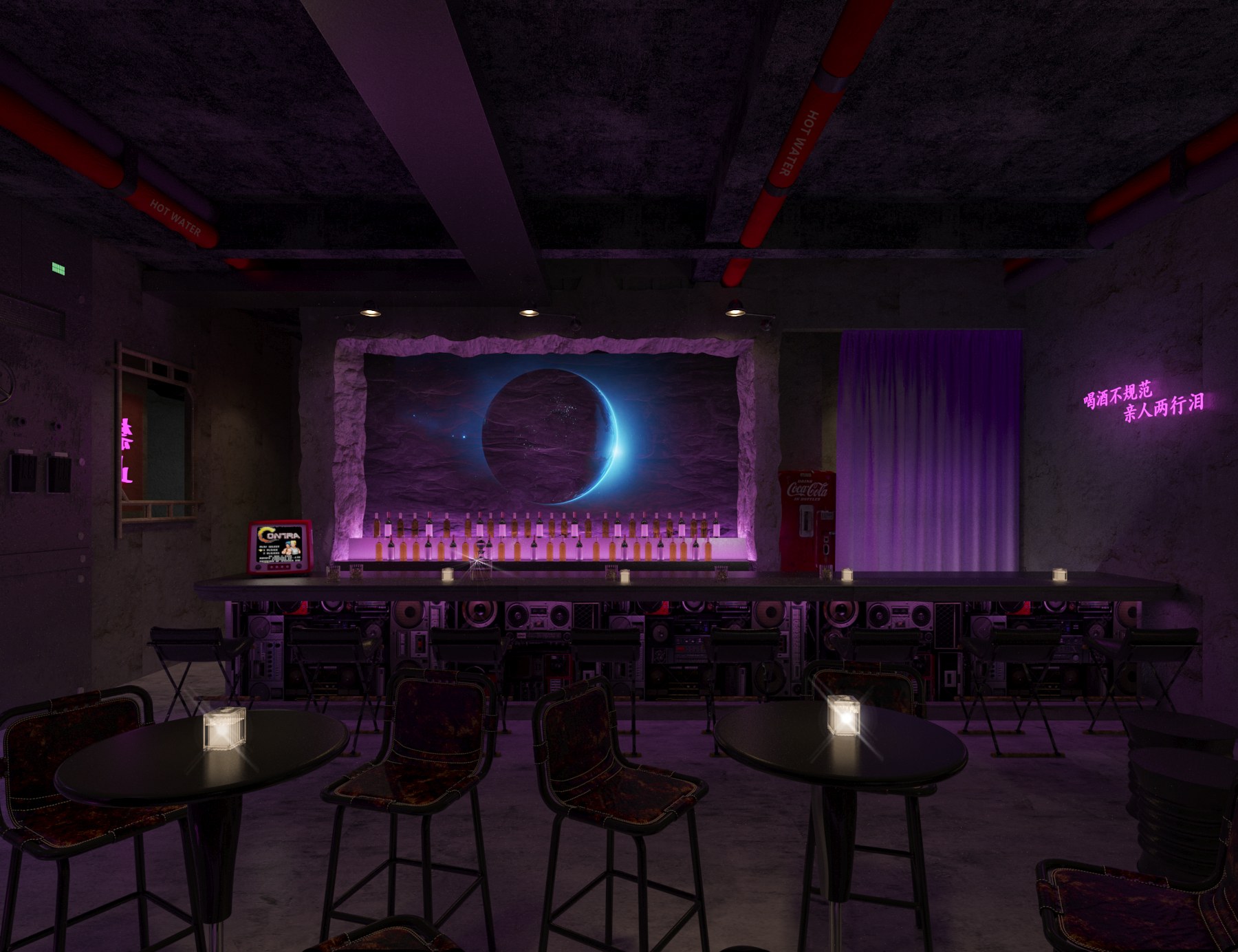 赛博朋克酒吧Cyberpunk bar-5