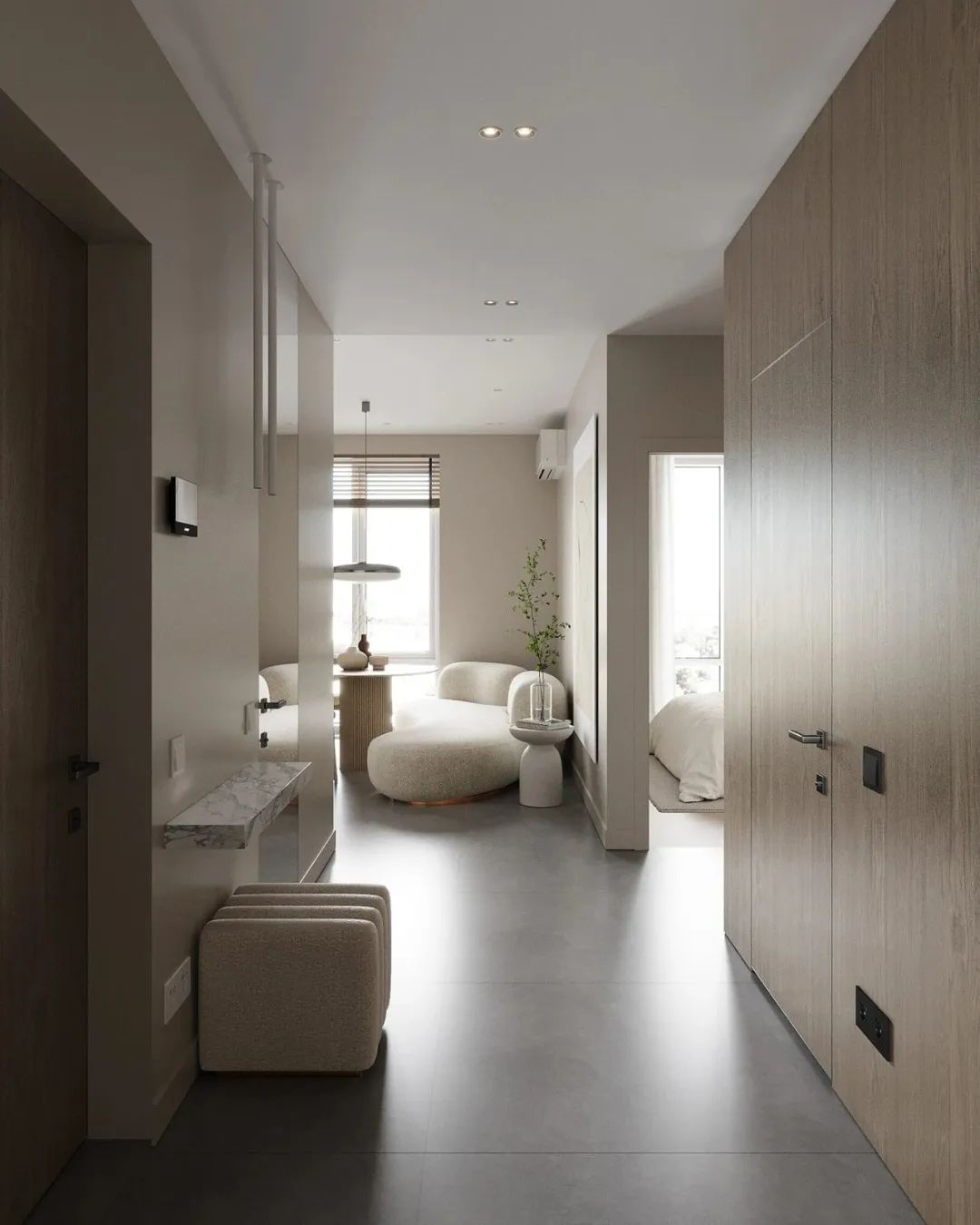 90㎡极简风住宅设计丨大树装饰-5