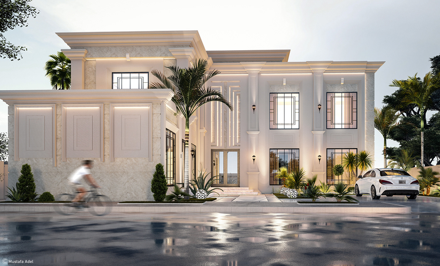 Anastasiya Gushchina丨别墅建筑丨"New Calssic Villa" in KSA-9