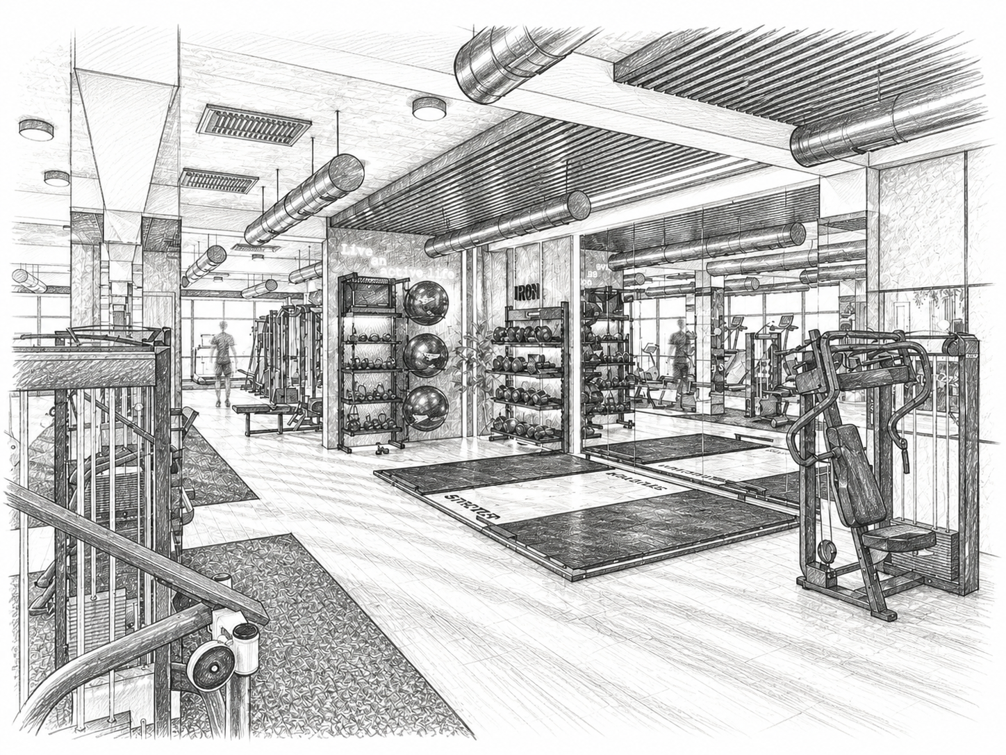 Modern Gym Interior Visualization-10
