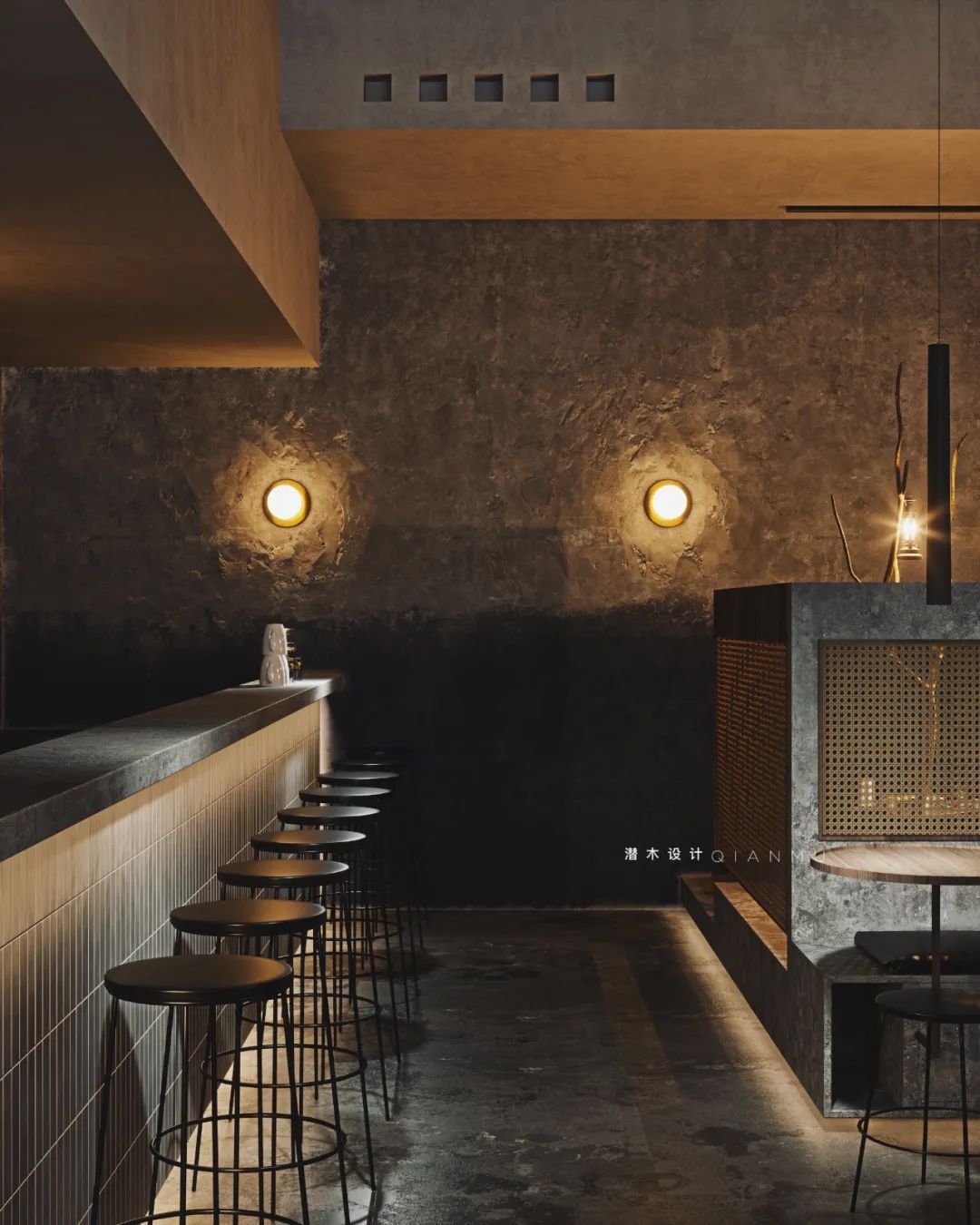 杭州别二酒吧 | 简约水泥空间,复古与现代的完美融合-6