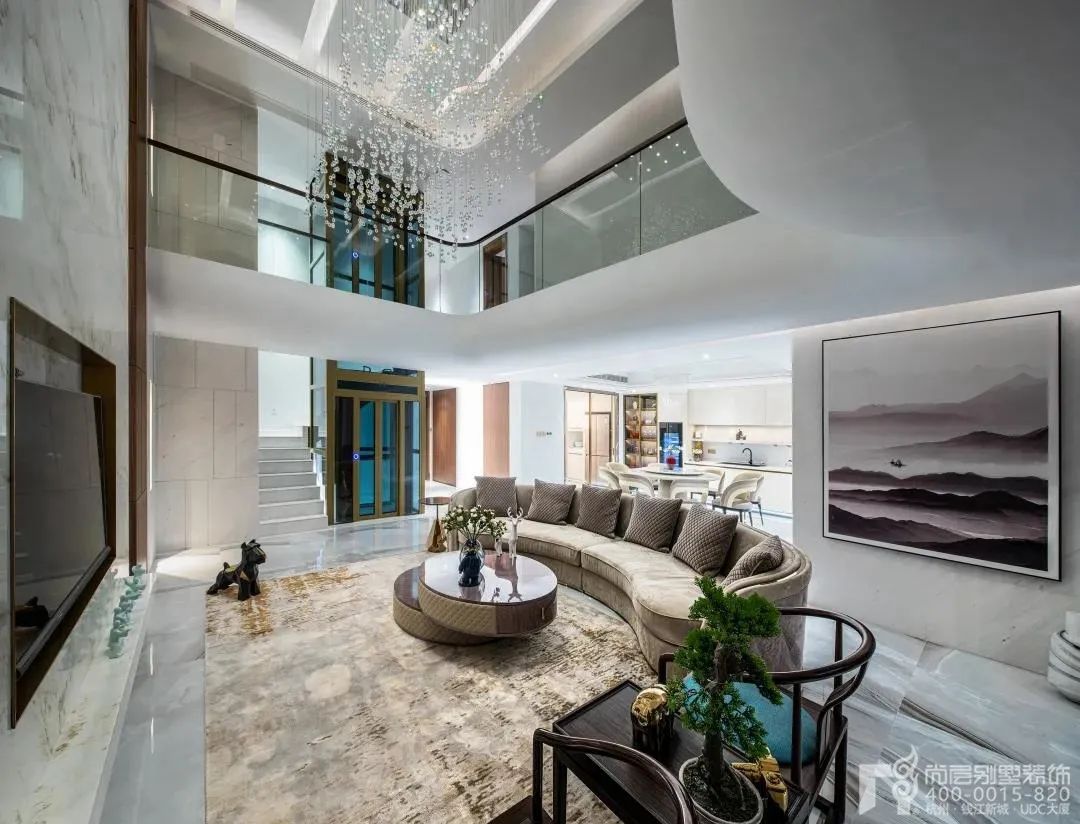 450㎡淡雅新中式别墅设计丨尚层别墅装饰-19