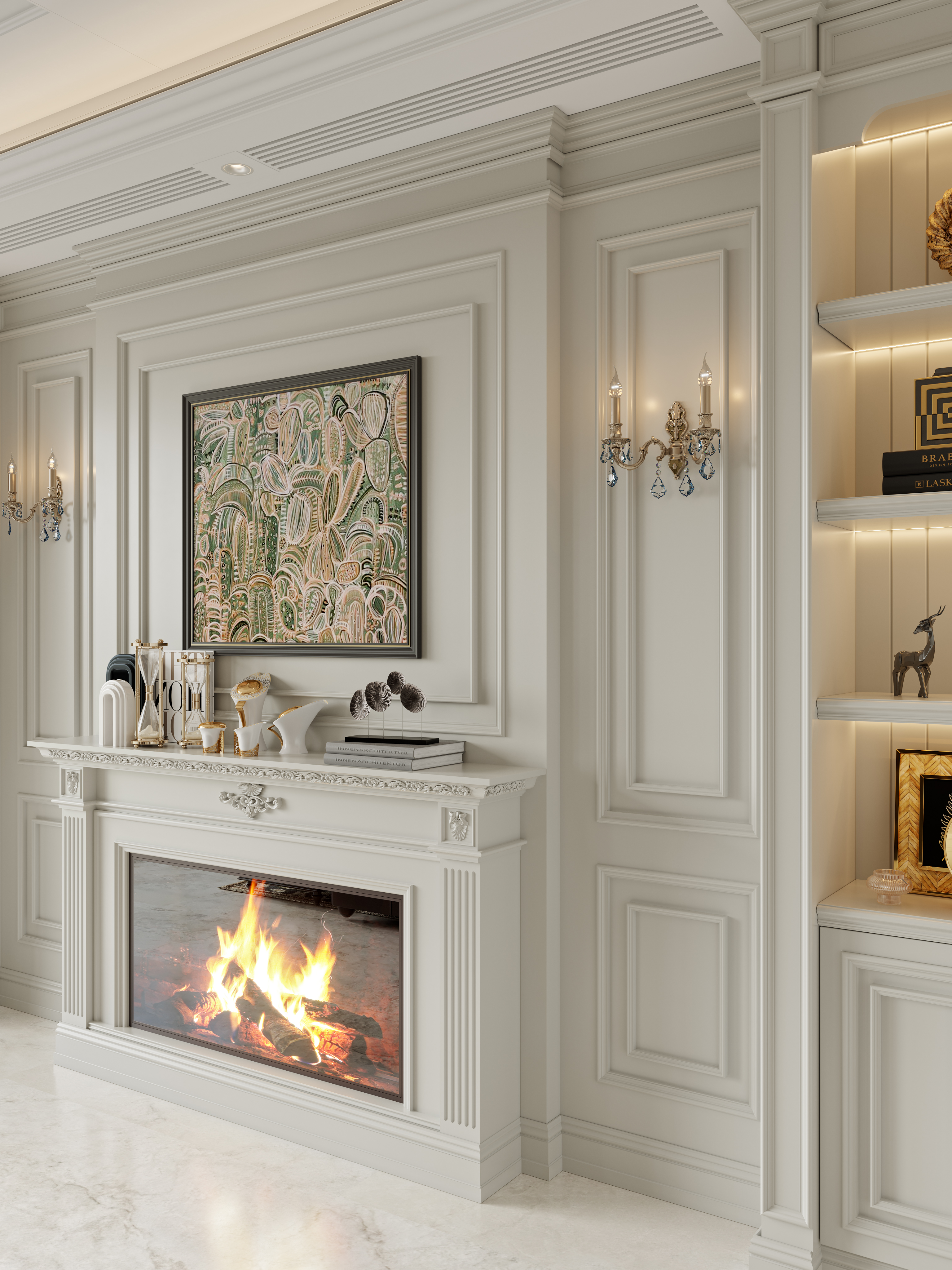 美式别墅  美式客厅-3