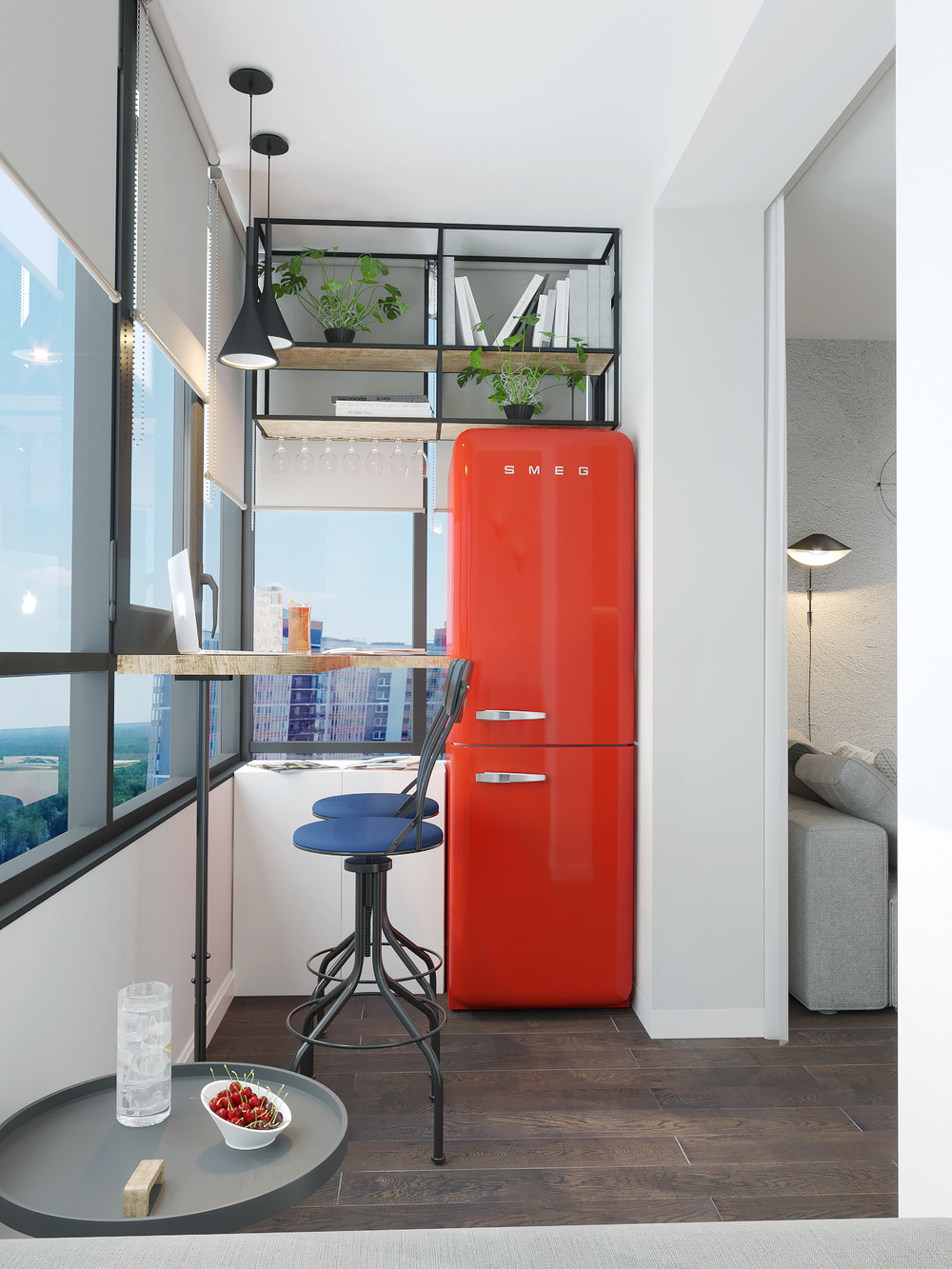 小型带阳台厨房设计项目-20