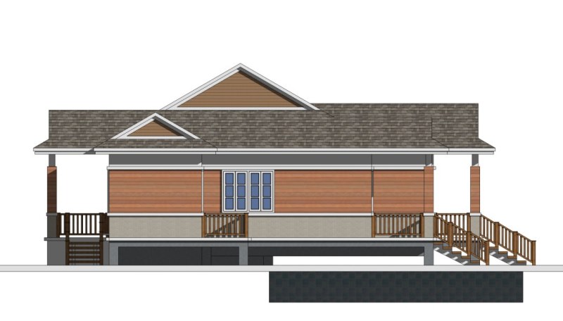 现代一层四卧室住宅设计-23