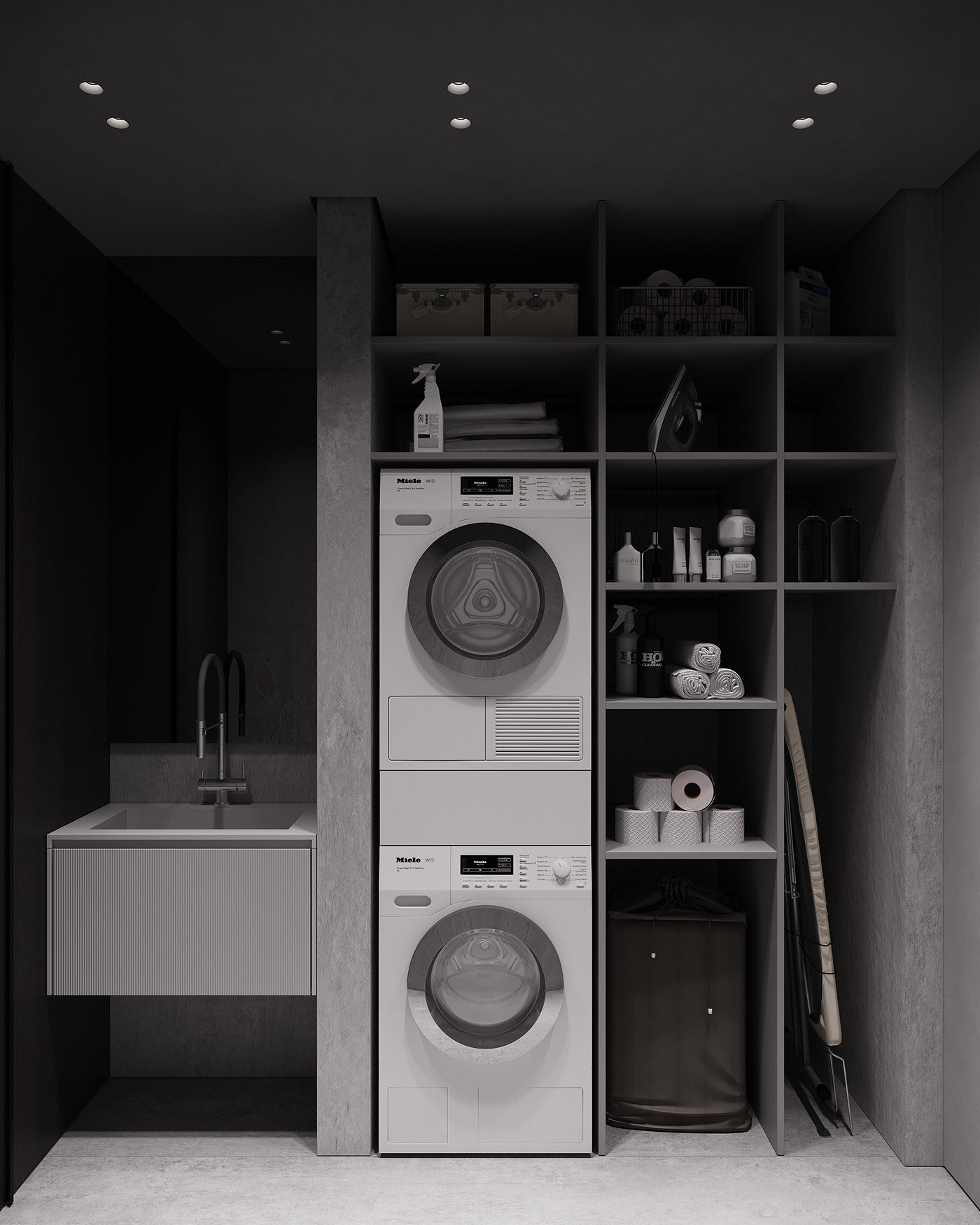 黑色系公寓设计-32