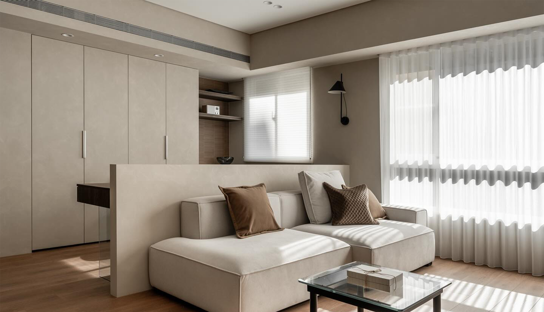 客厅书房一体LDK设计·打造干净极简小家-9