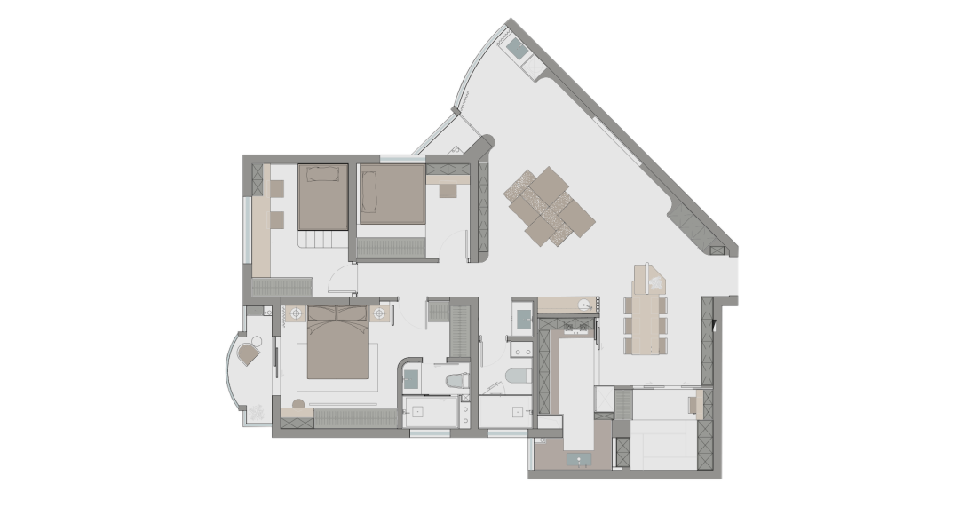 磐石设计|从异形到艺术用曲线重构空间秩序-8