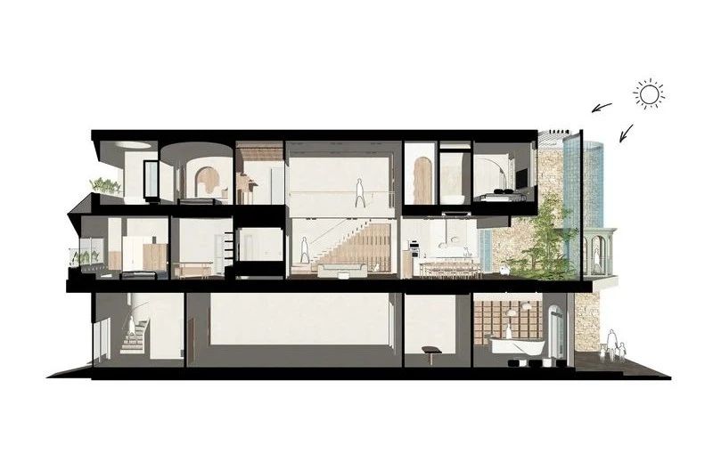 隐于城市,通透于心,3000块玻璃砖,拼出一个浪漫到不真实的家-62