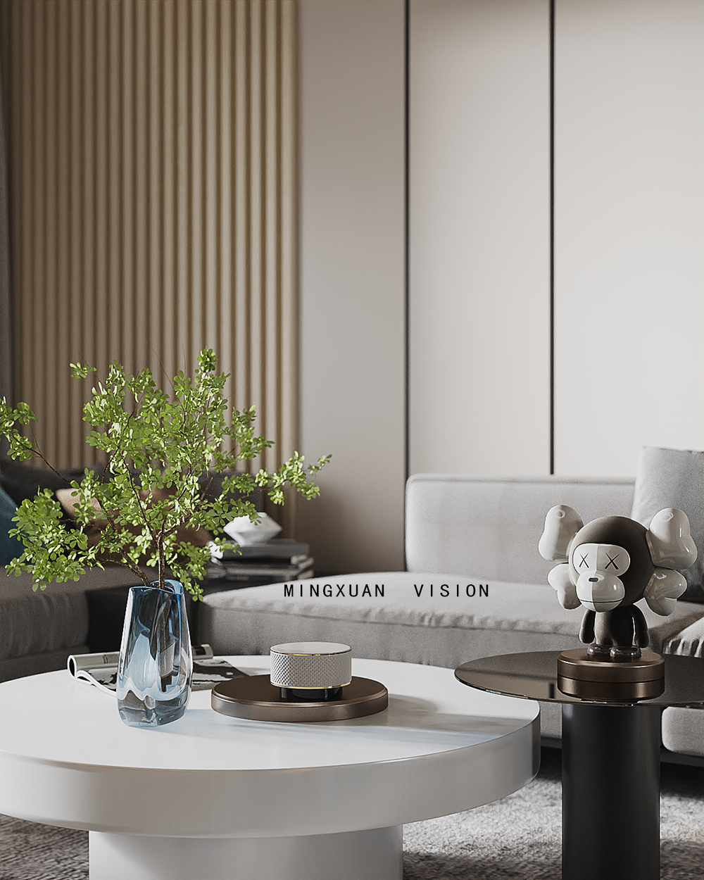 现代风格客餐厅设计丨铭渲表现-3