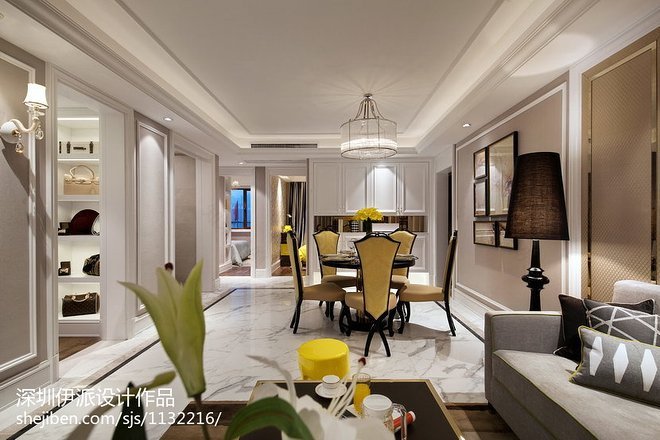 山西金域王府142平米样板间装修案例丨中国山西丨伊派室内设计(硬装),伊派软装设计(软装)-24