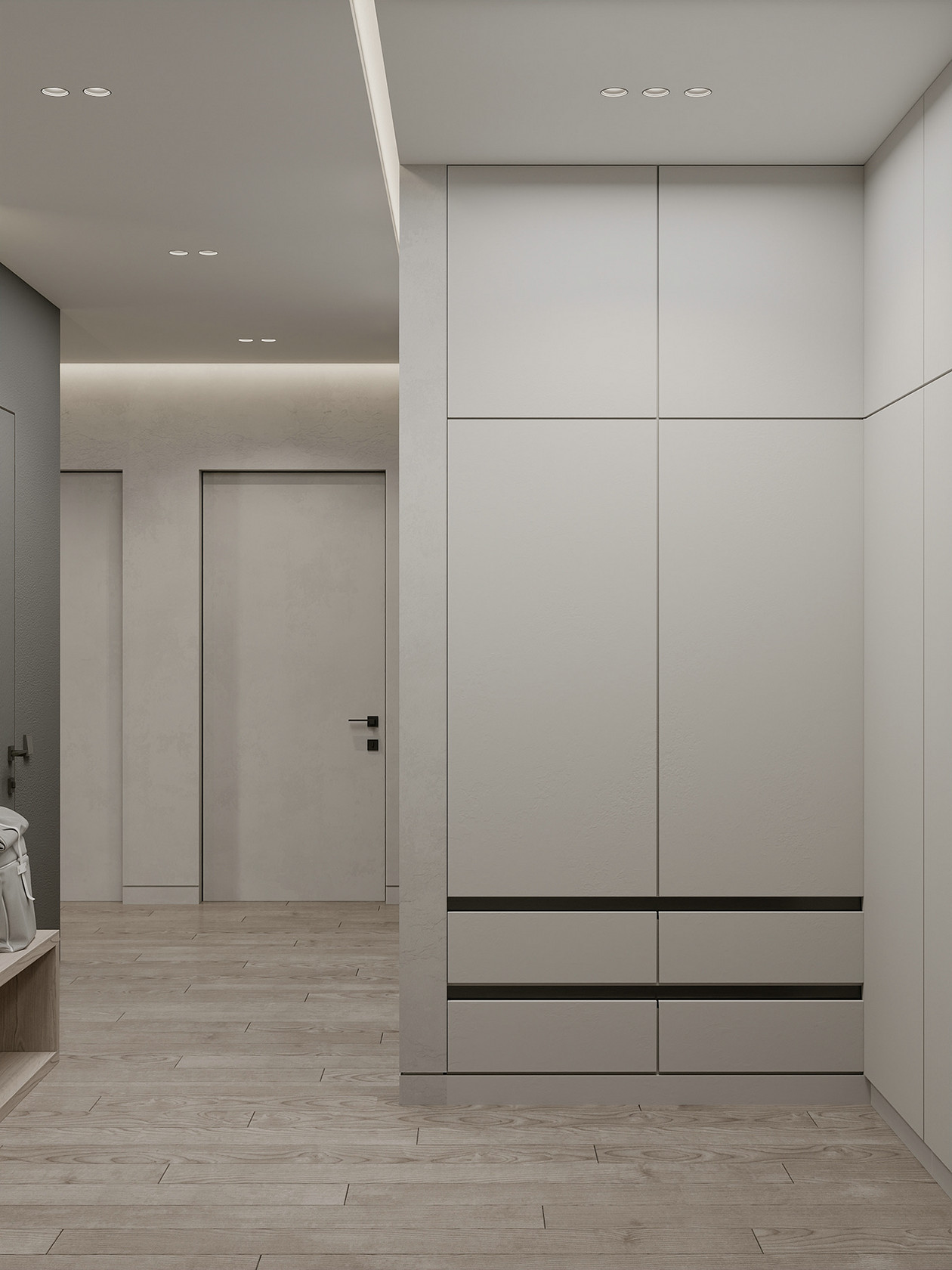 84㎡浅色系公寓设计-1