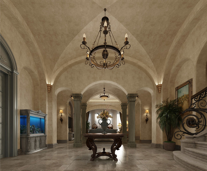 别墅欧式风格室内装修设计案例效果图2-8