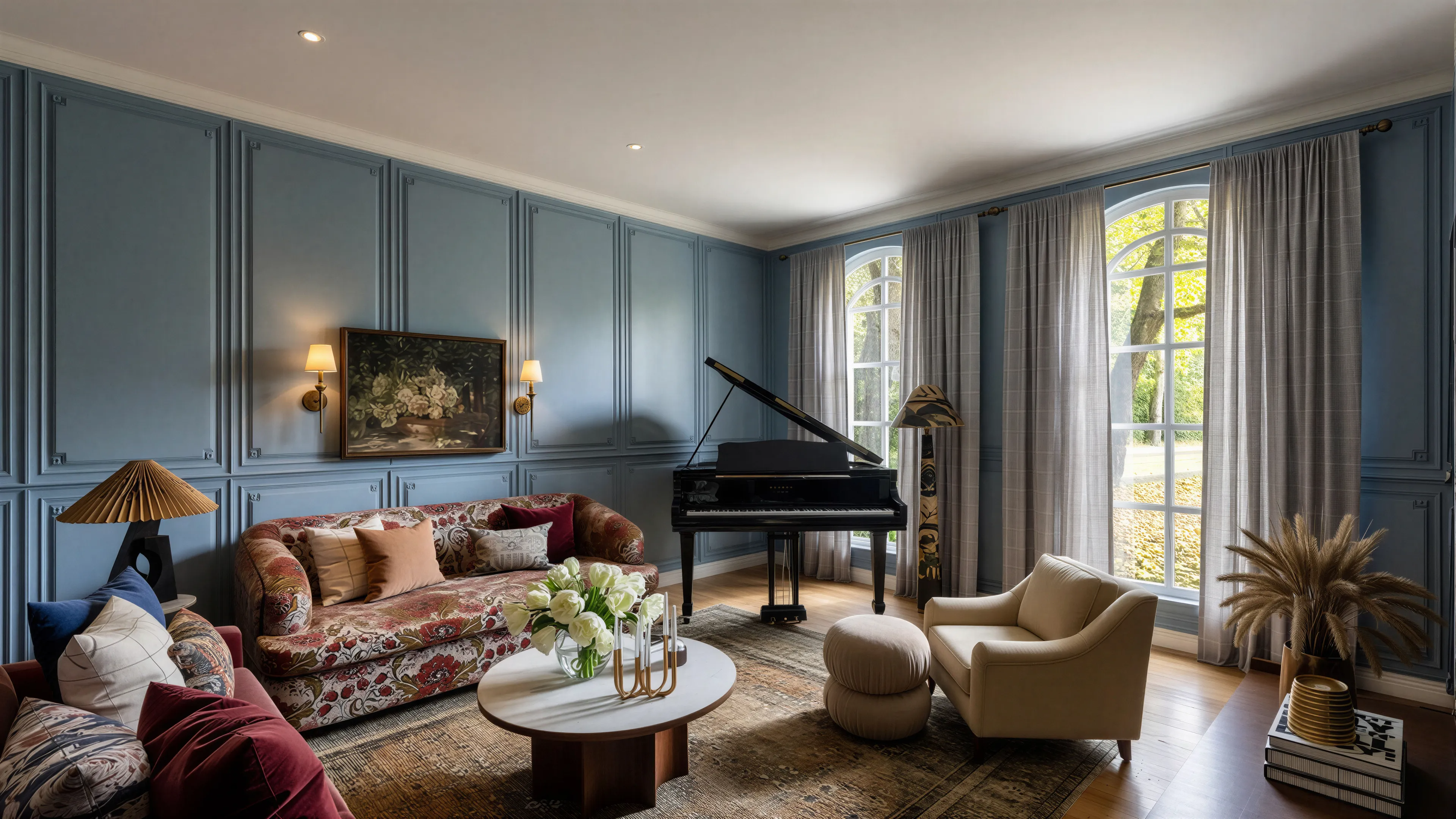 Modern Transitional & Soft Eclectic | Living Room-1