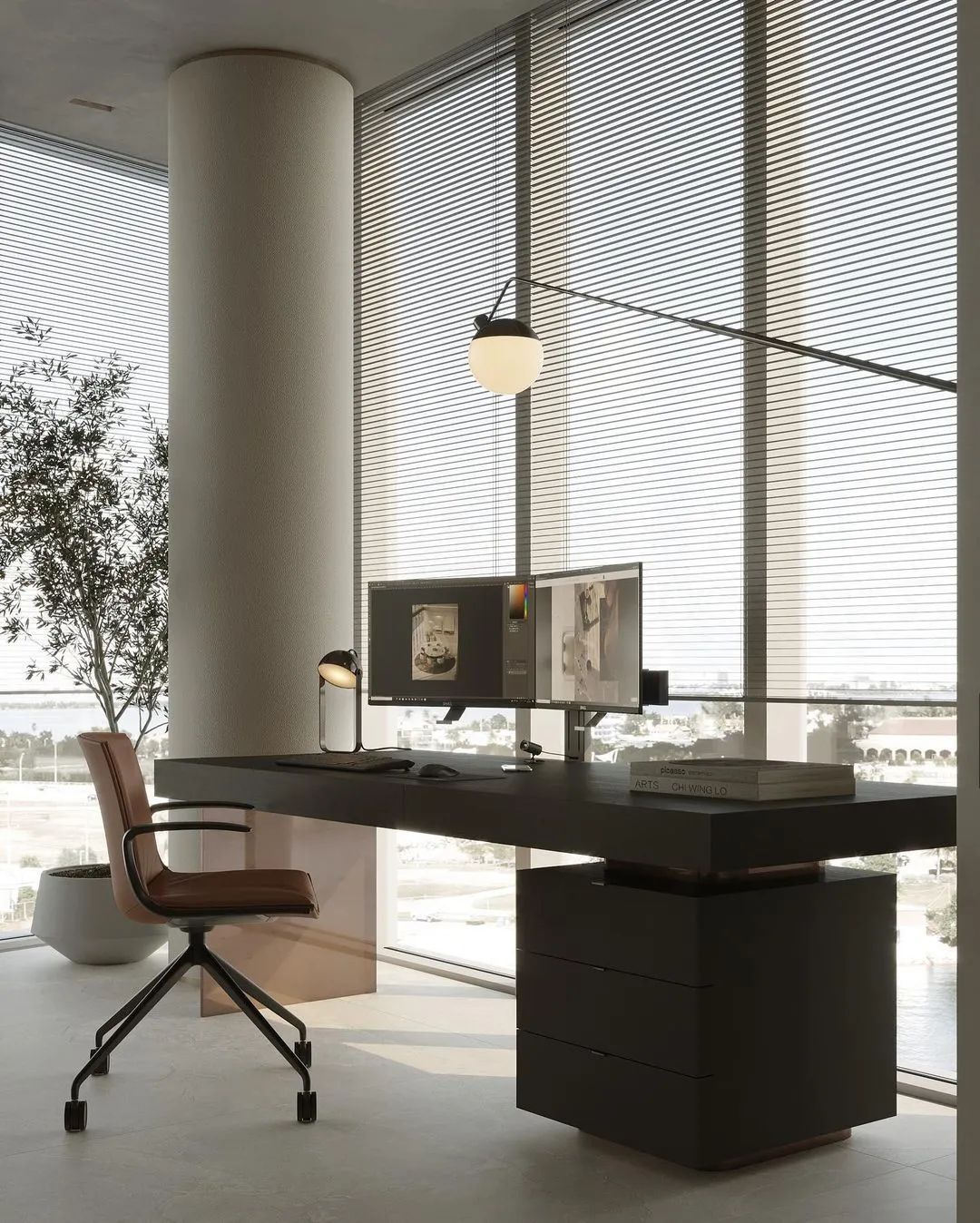 BISCAYNE BLVD 顶层复式极简主义设计丨ArtPartner Architects-37