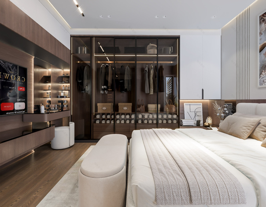 优雅带私人浴室的主卧设计丨S90 architect-6