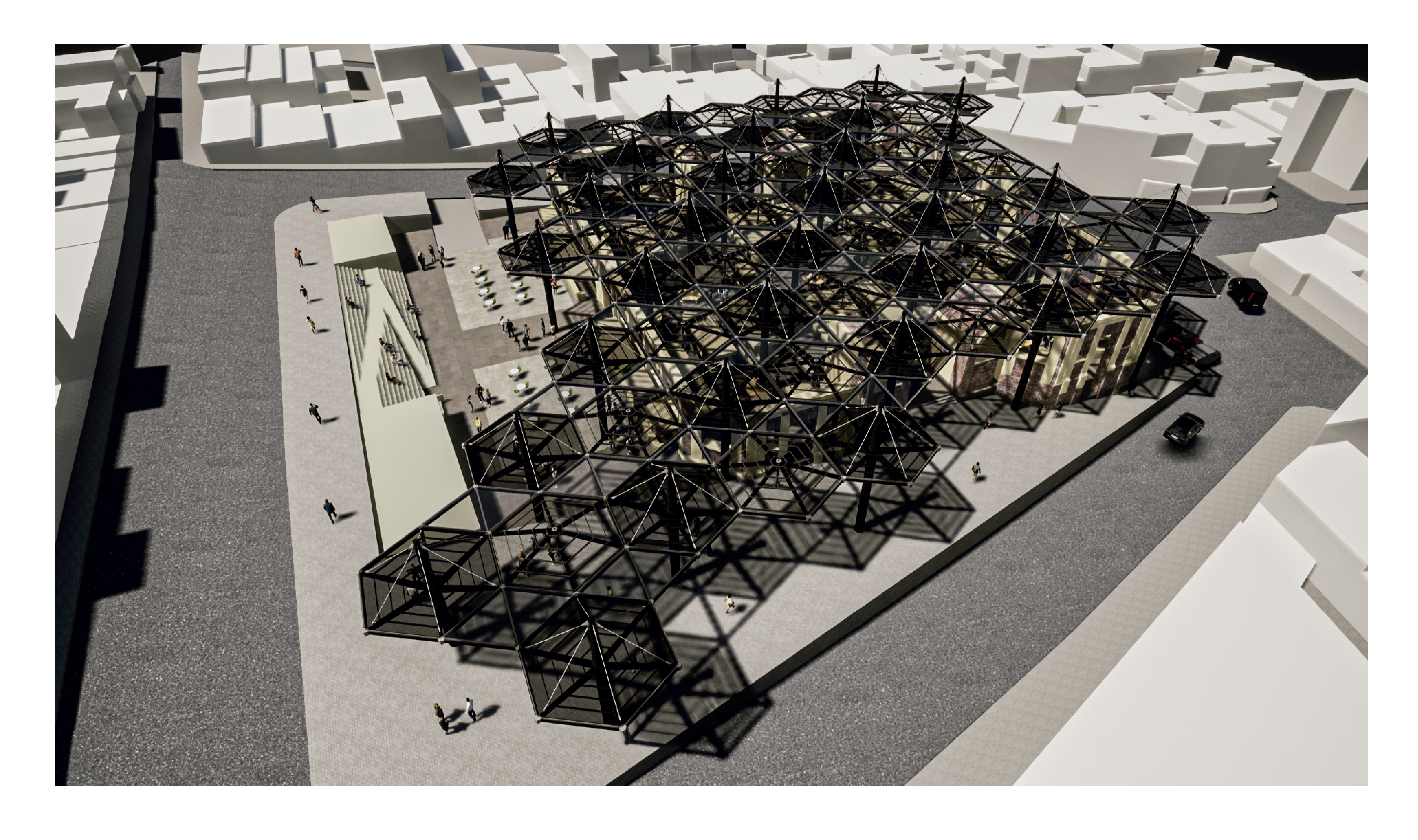 Mercado de las Cruces 广场市场屋顶设计丨哥伦比亚-40