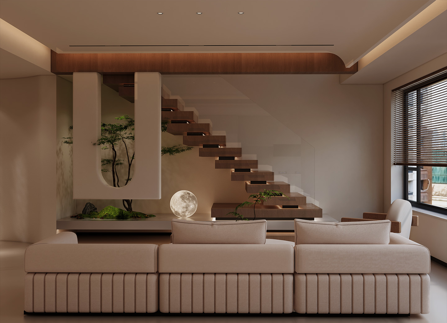 207㎡跃层胡桃木诧寂风：“温暖”是家的小永远-6