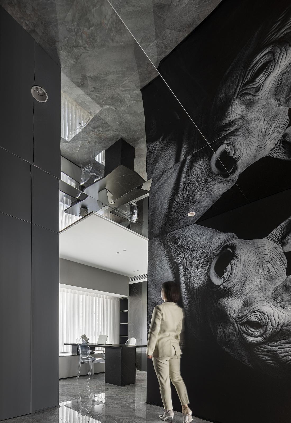 黑白琴键 - 融合硬朗与温柔的现代简约家居设计-23