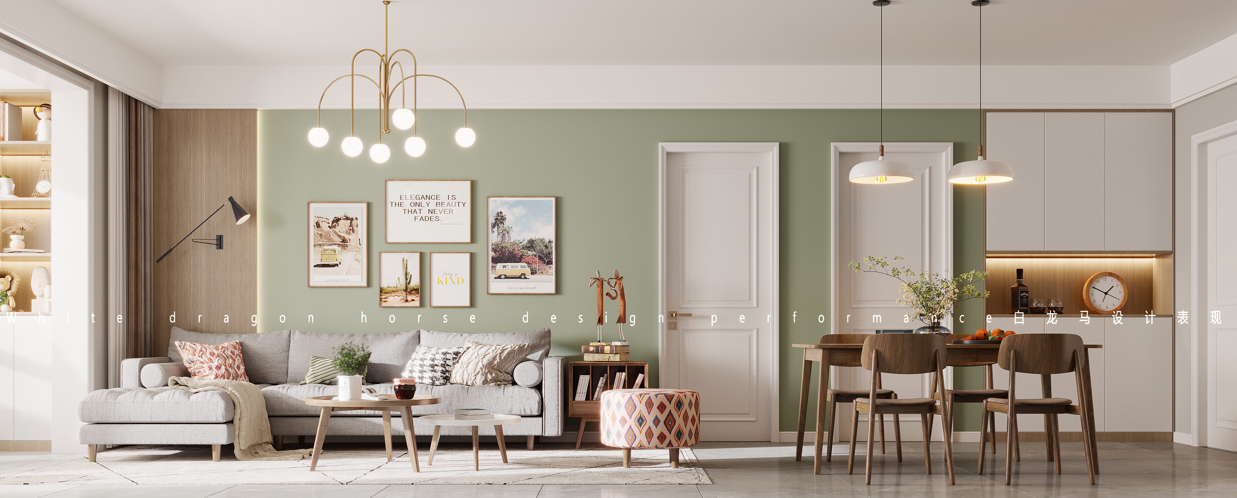 北欧风格——白龙马效果图-9