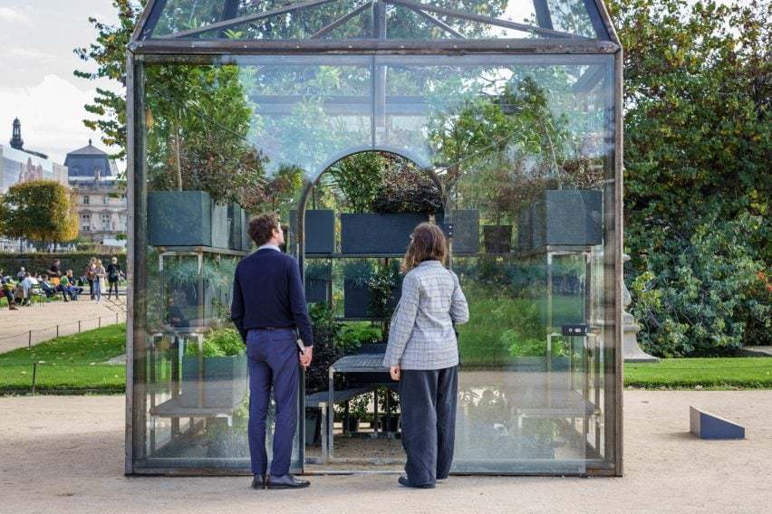 巴黎花园中的绿色玻璃温室丨法国巴黎丨Odile Decq-21