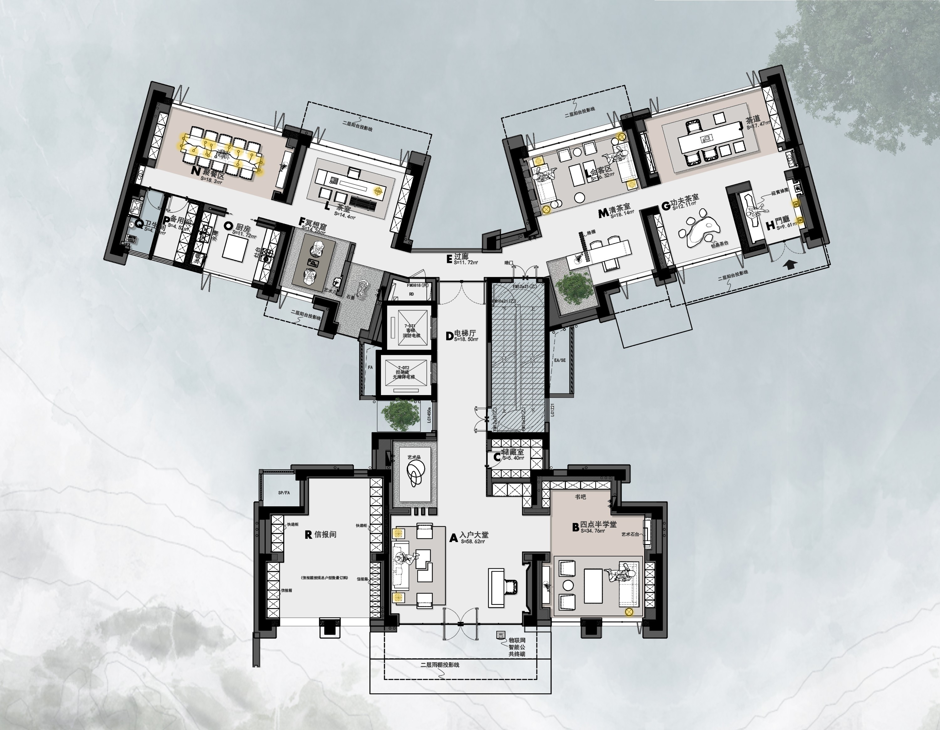 金众·柏悦公馆(一期)7,8栋公区大堂泛会所丨中国东莞丨诗意空间设计-102