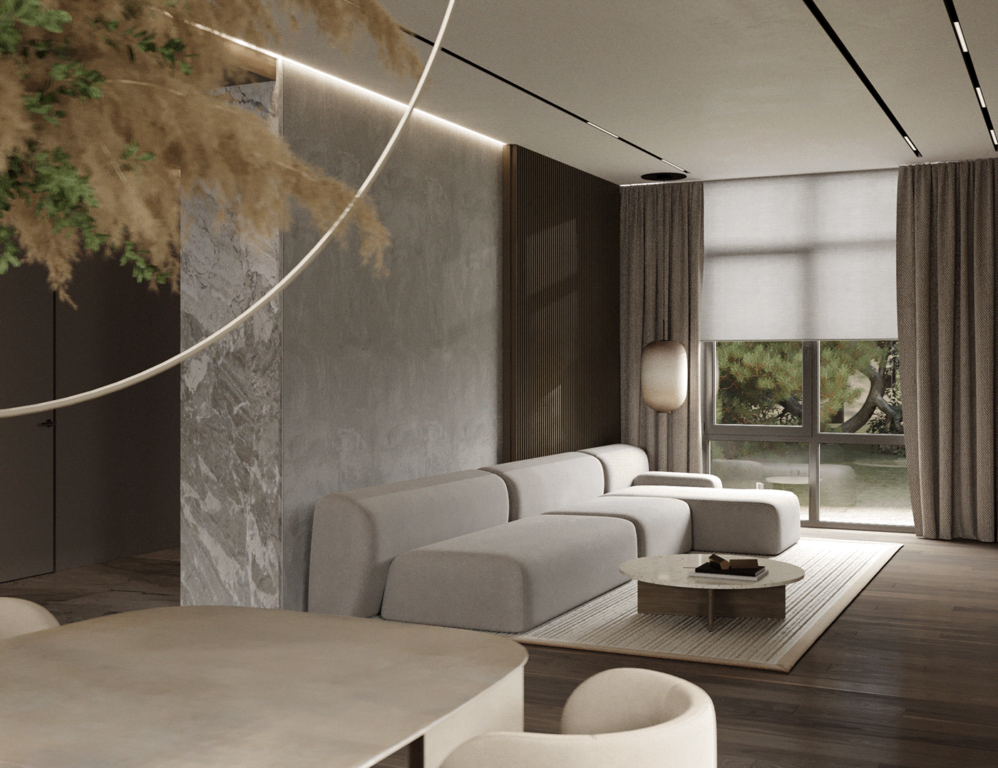 现代质感空间，暖木色系！-6