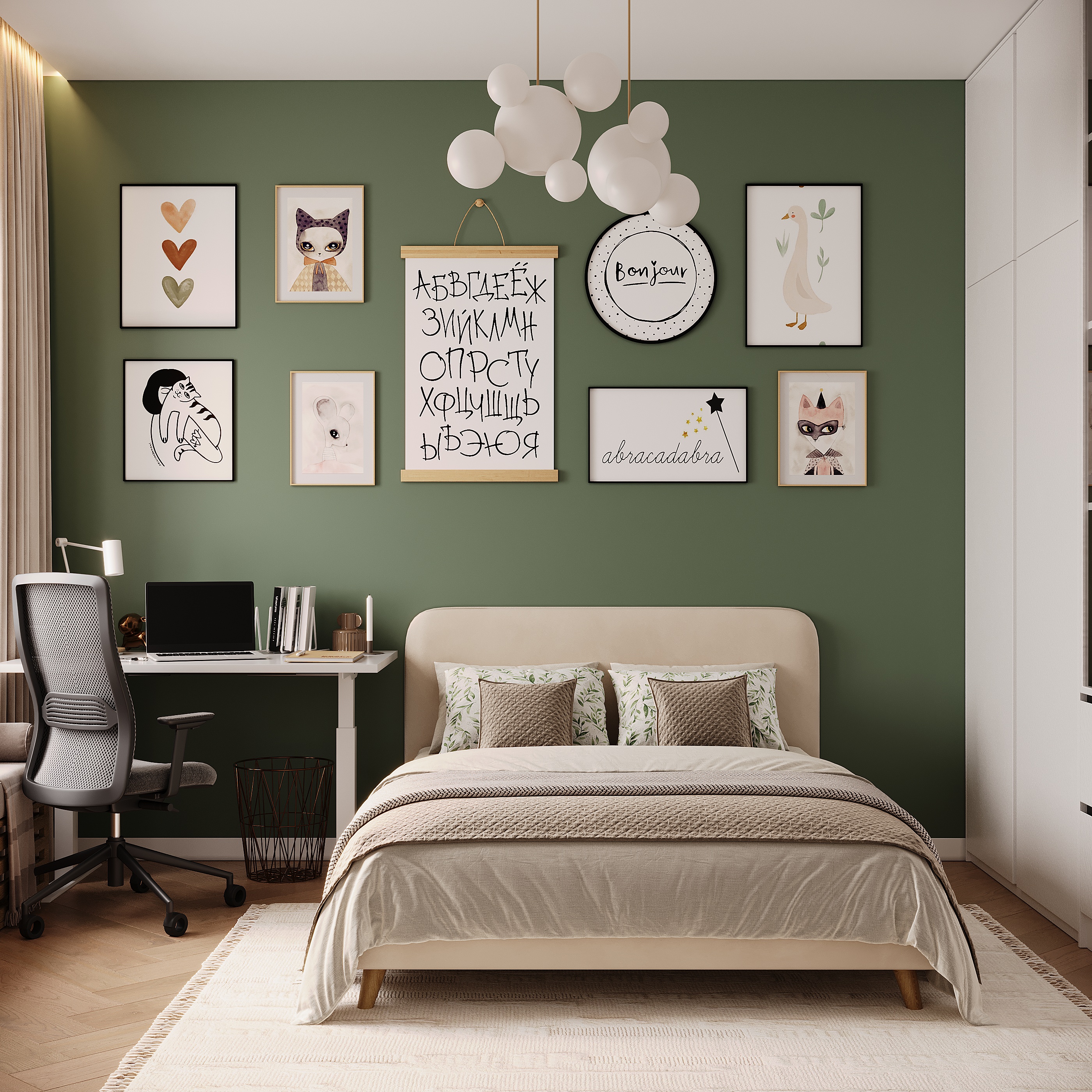 Apartment design for a large family-13