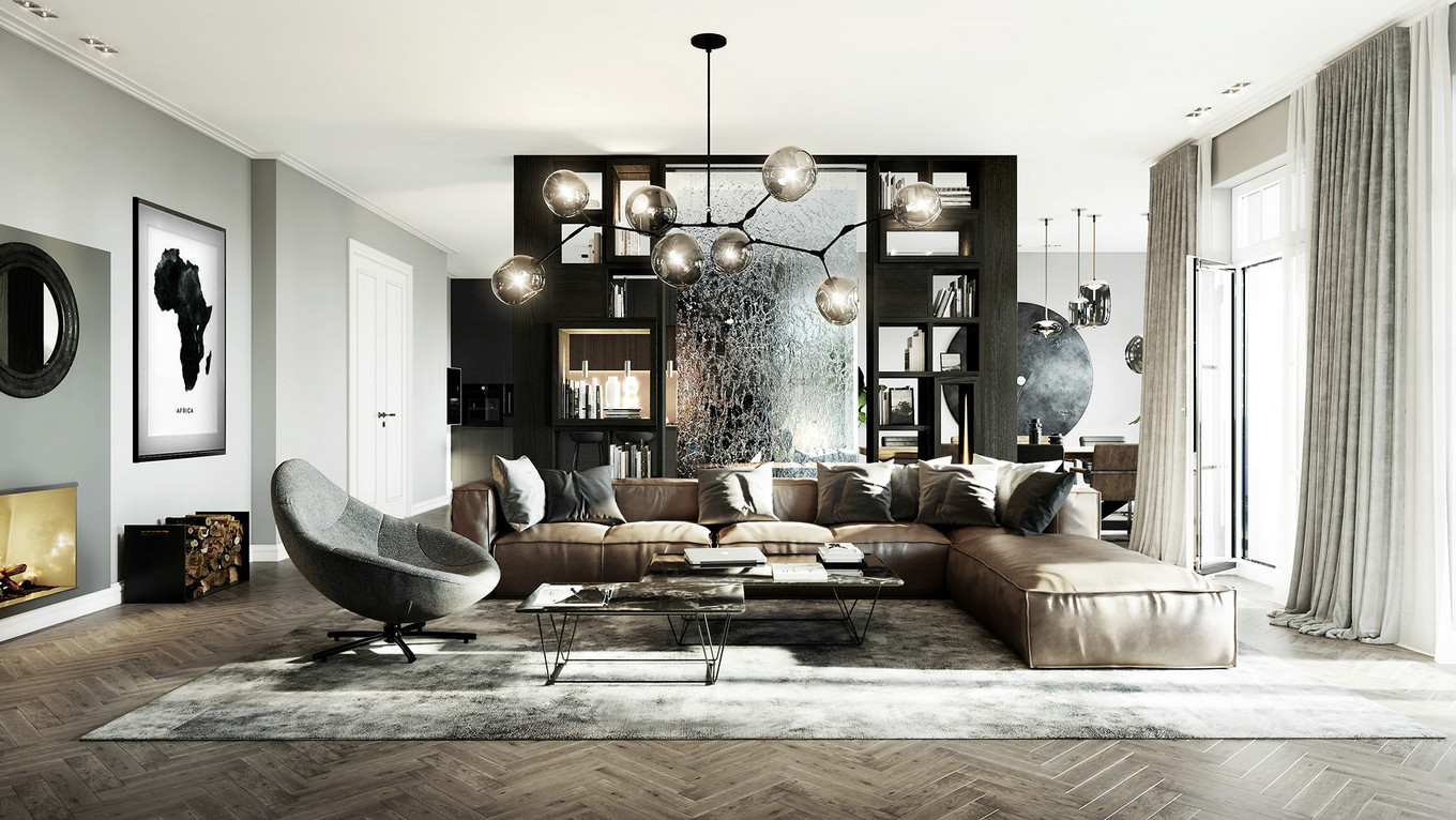 现代都市优雅居所——理性与时尚的完美结合-0