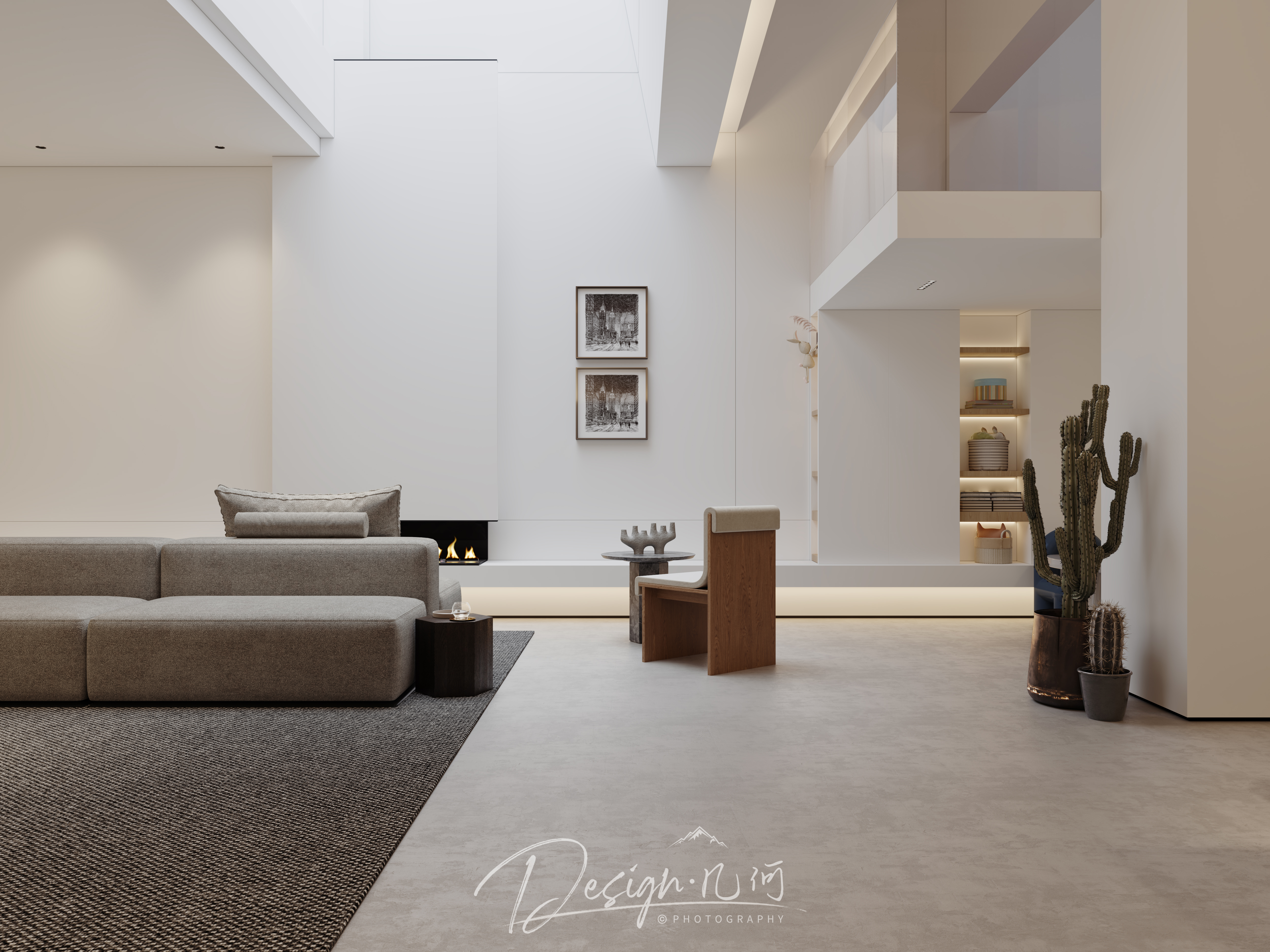 几何空间视觉表现 | 国建翠园现代客餐厅-14