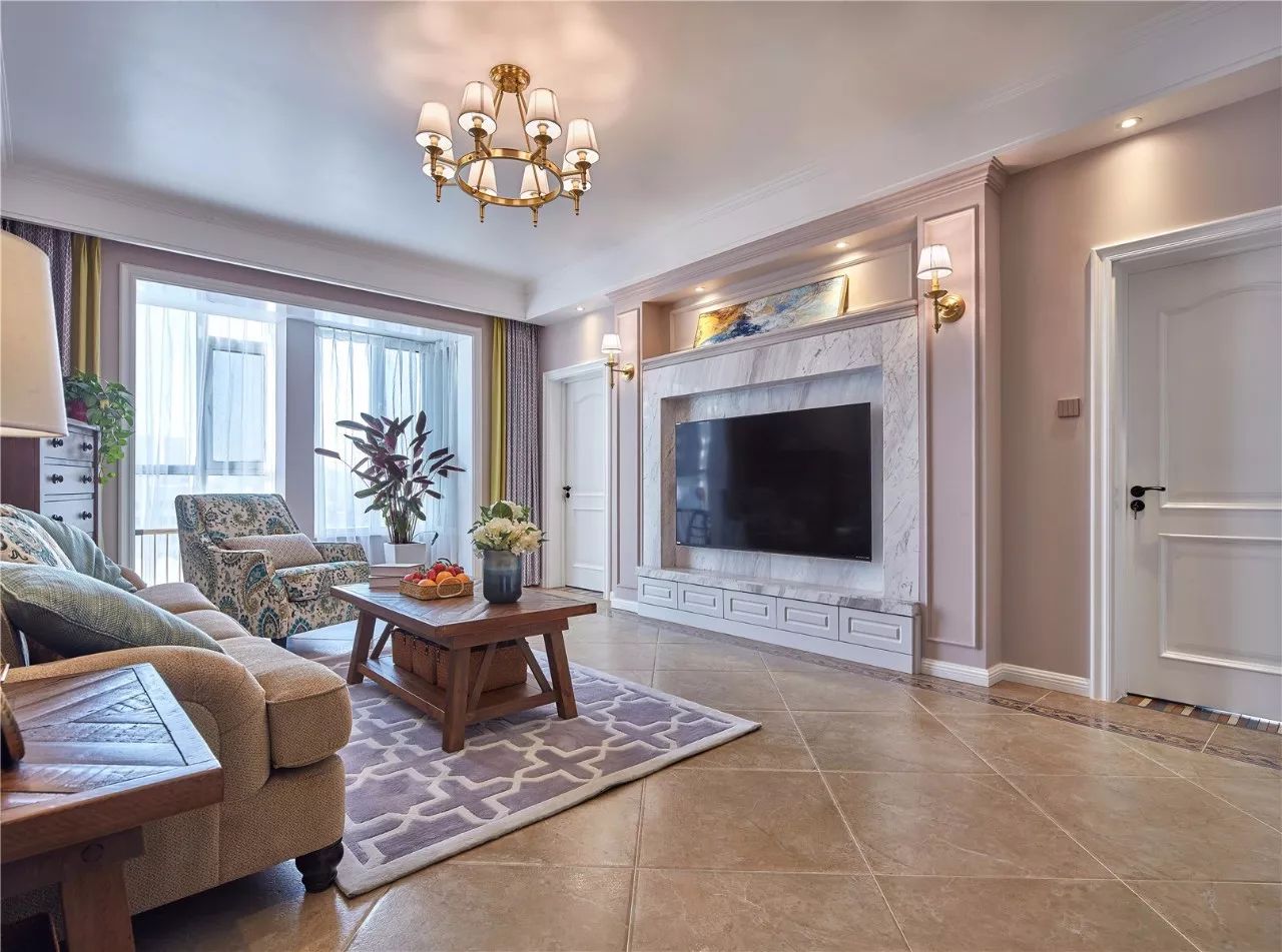 天津水郡花园 128㎡清新美式风格设计-26