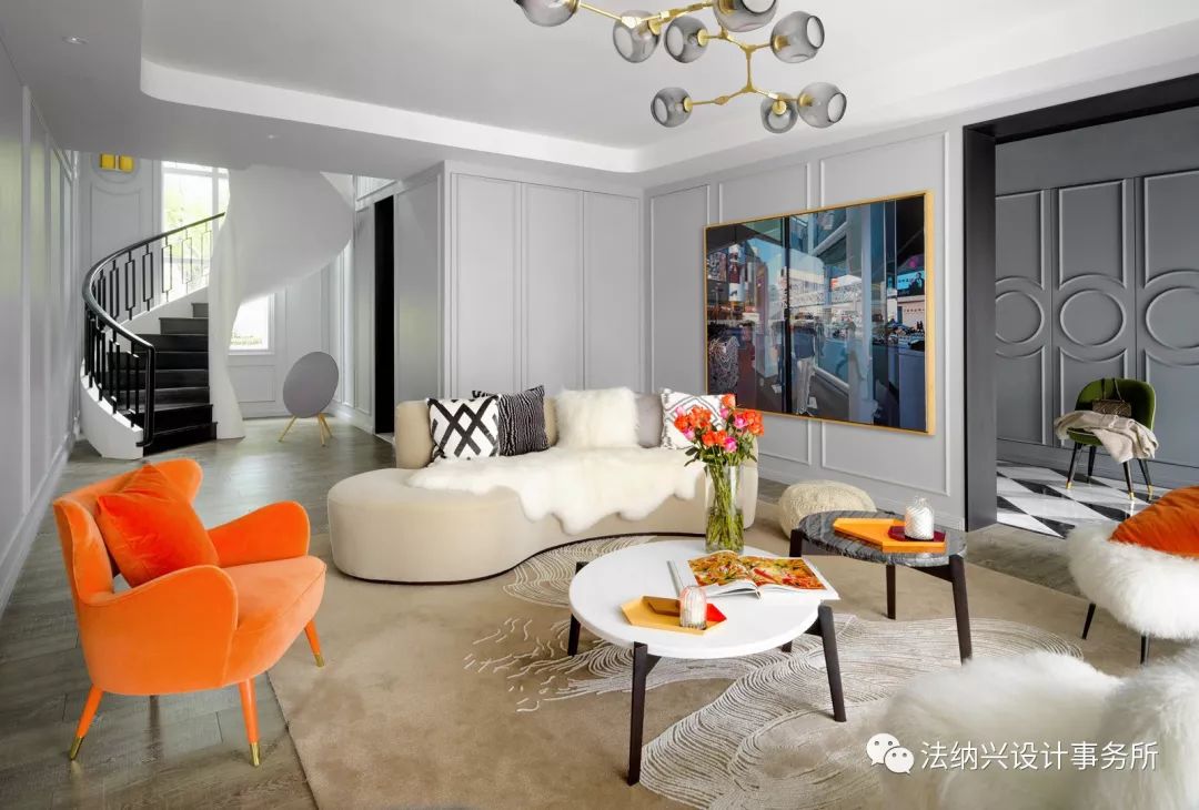 浪漫法式贯穿全屋，会所办公一体化别墅改造-38