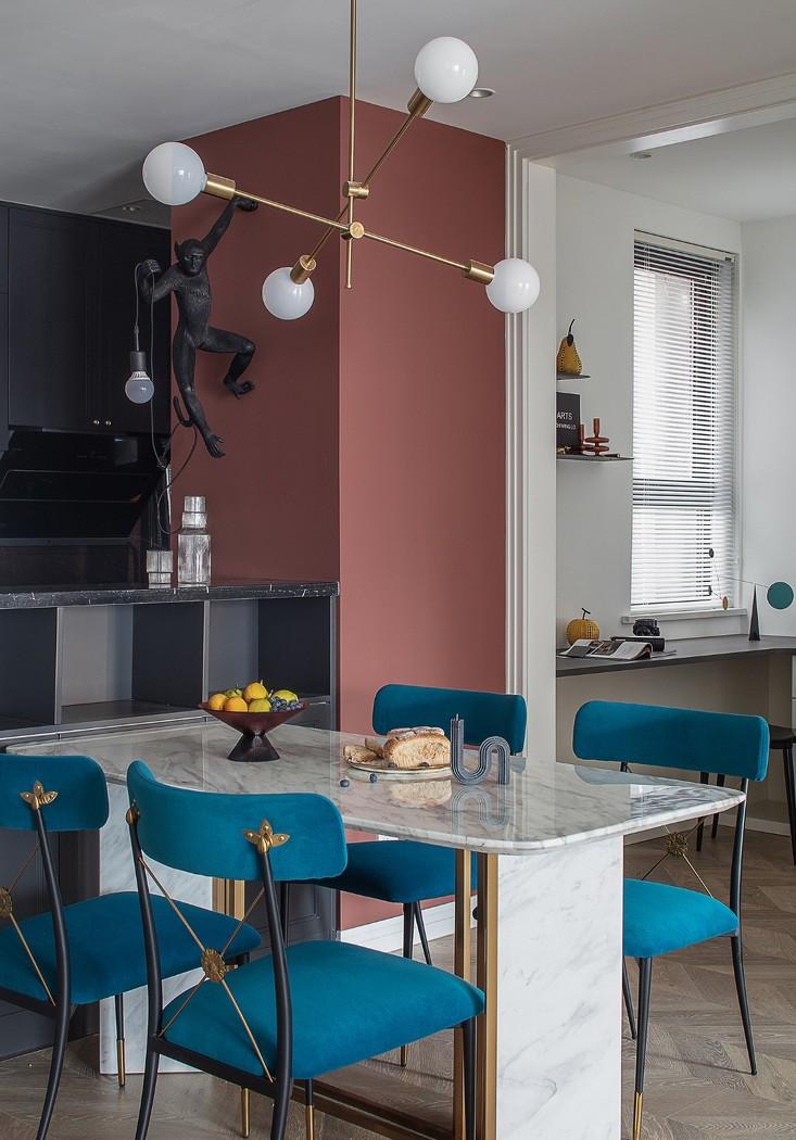 深白设计丨平层北欧风,一半骄阳一半幽蓝的冰雪季柔软时光-19