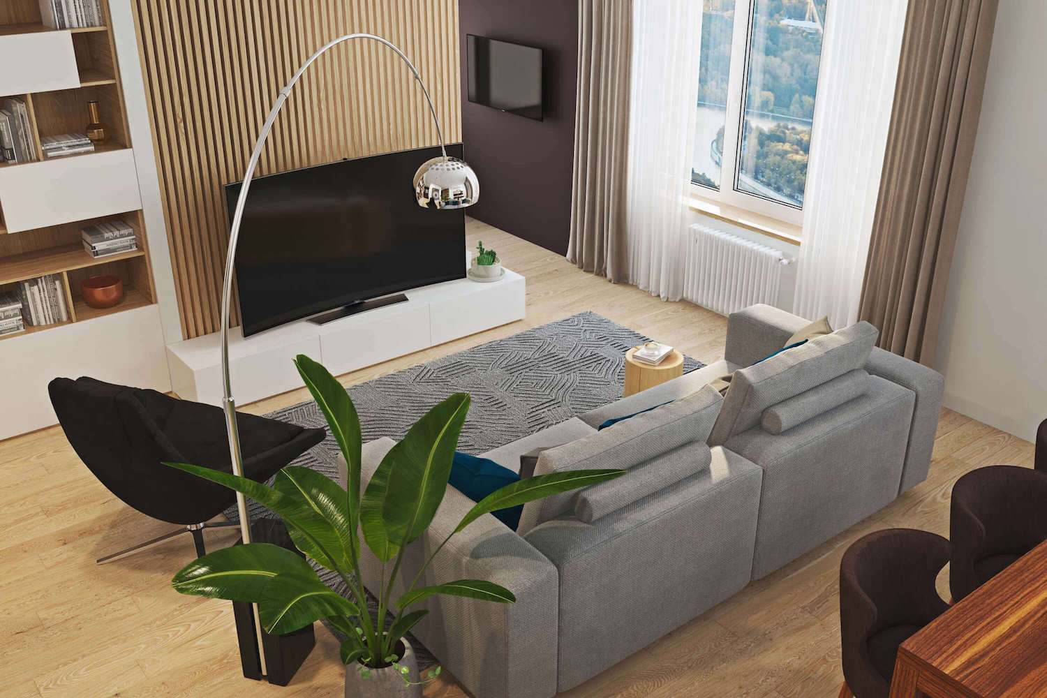 Modern two room flat designed to create an additional bedroom thanks to the vertical wood sticks   Page 2 of 2   CAANdesign  Architecture and home design blog-14