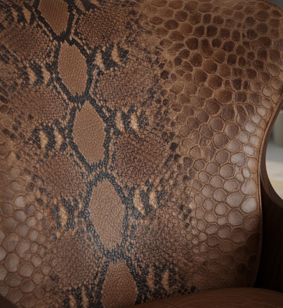 Snake Leather Armchair（蛇皮纹皮革扶手椅）丨Diana Gharaibeh-9
