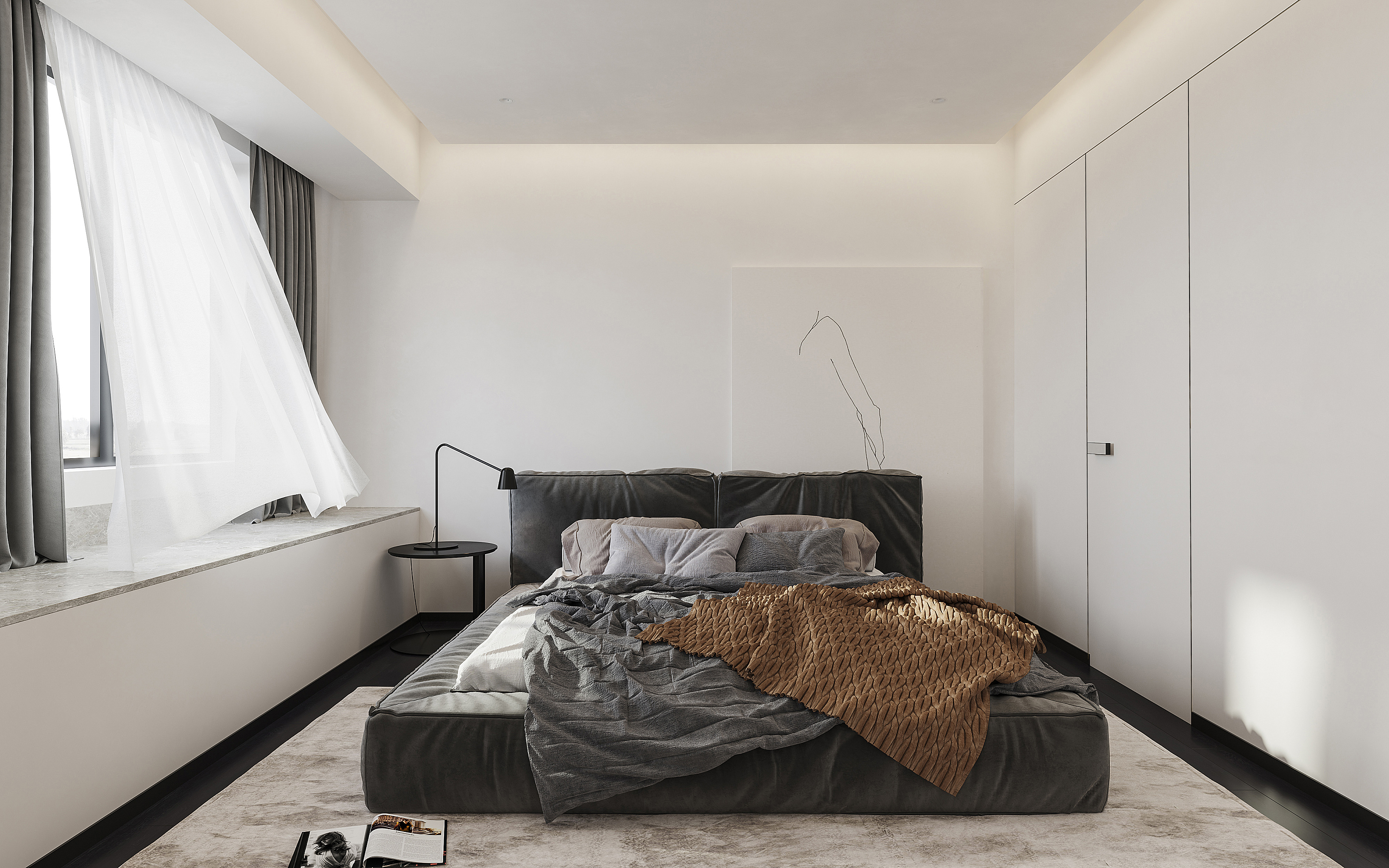 侘寂风格丨两套室内渲染-6