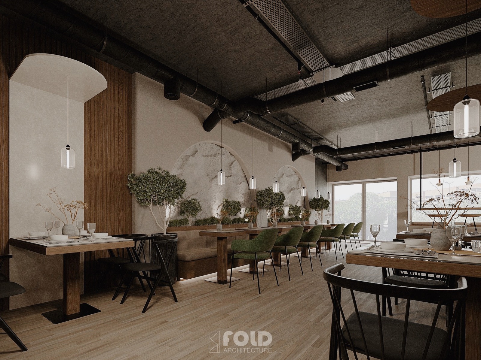 Warm Industrial Restaurant Concept-7