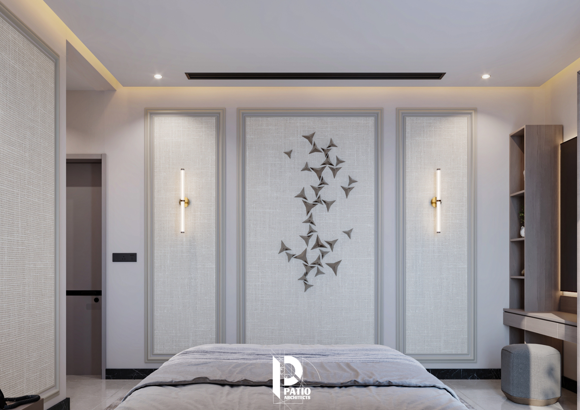 现代卧室与厨房室内设计丨阿联酋阿布扎比丨Patio Architects L.L.C-7