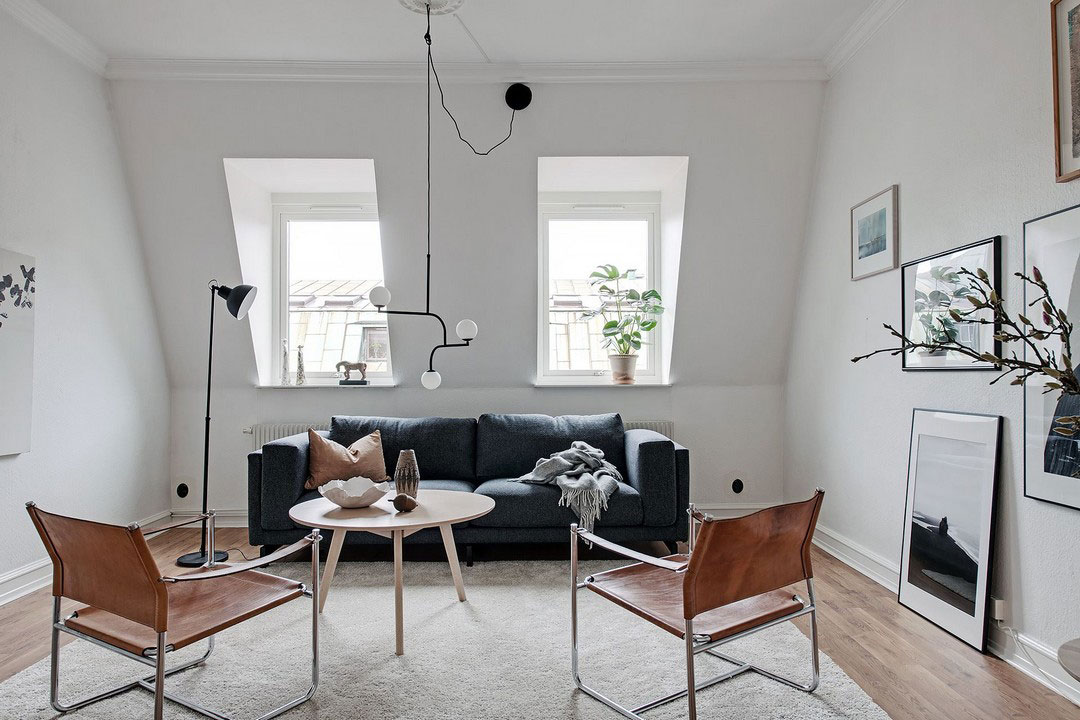 瑞典温馨公寓 | 原木与花卉壁纸的完美融合-3