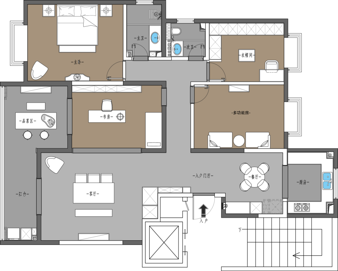素雅自在·岁月静好 · 西安警苑小区宋式美学家居设计丨中国西安丨西安·大小空间设计-37